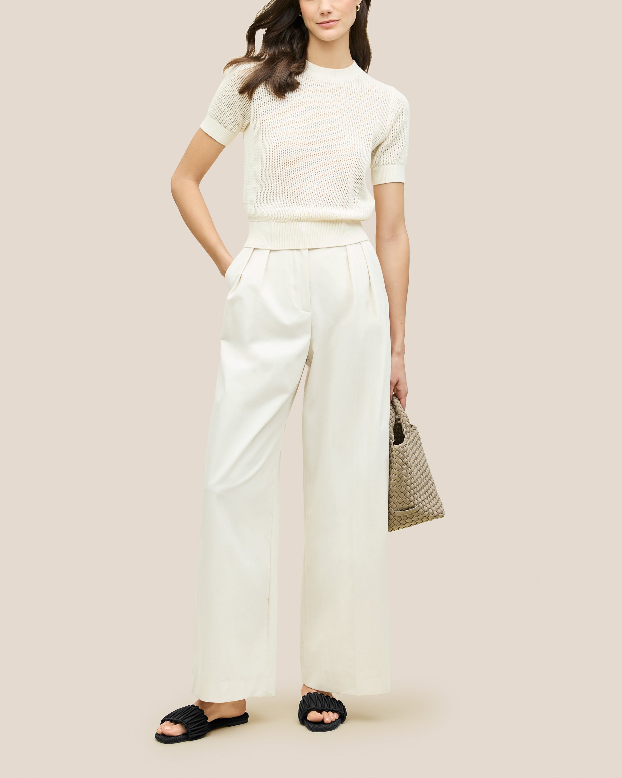 The Athens Slide in Onyx shown on model.
