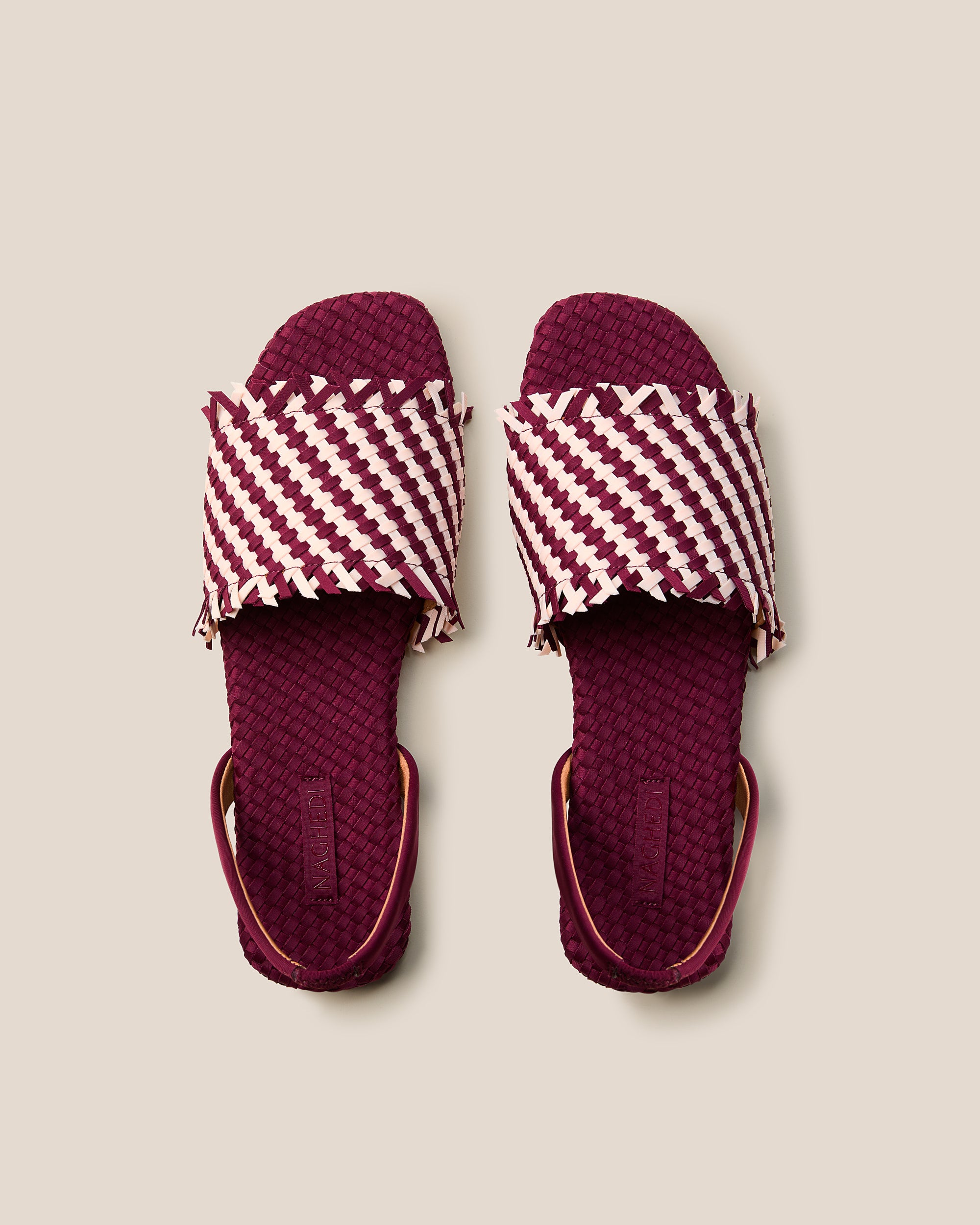 Top view of pair of The Havana Sandal in Jaipur.