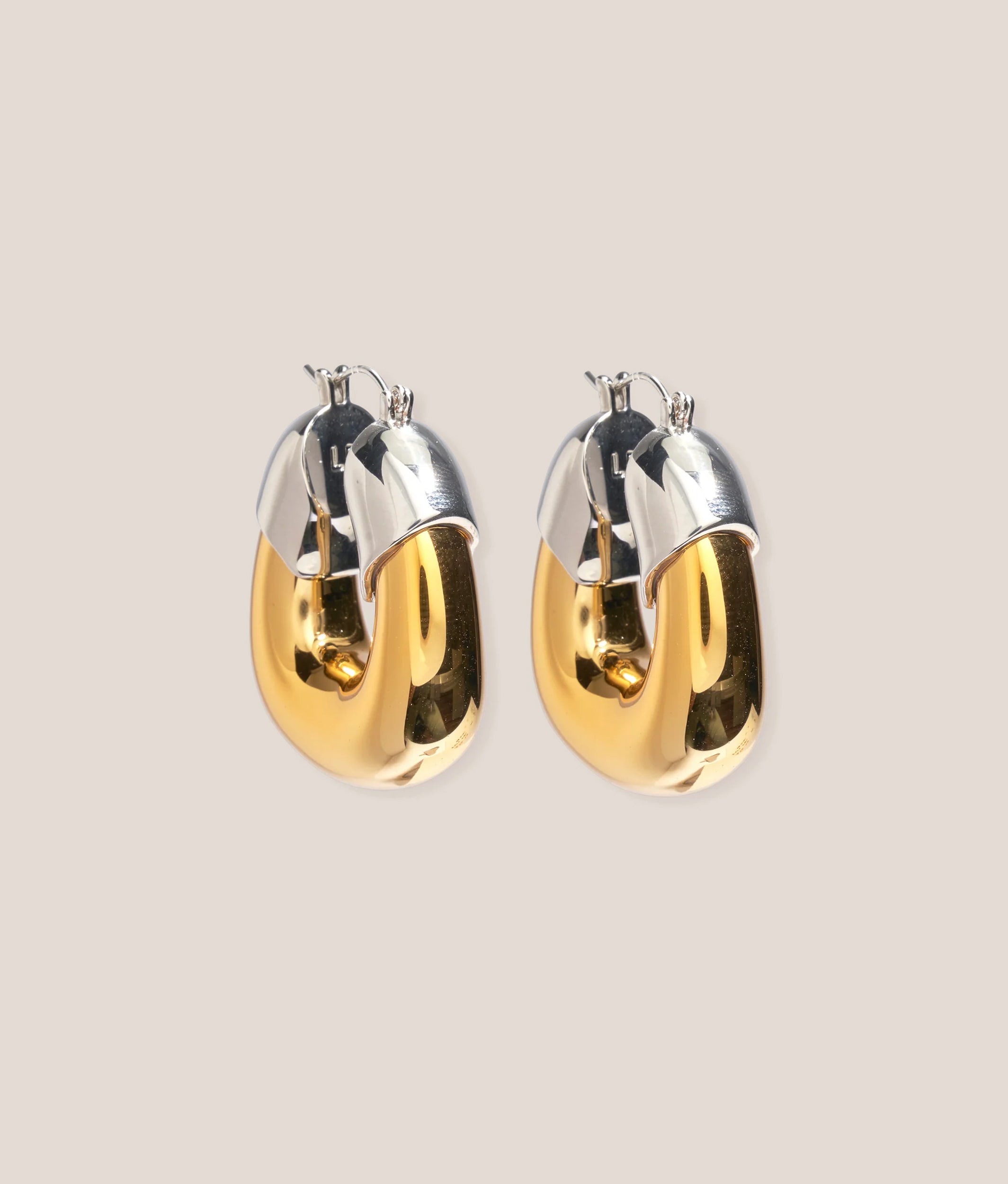 Lizzie Fortunato Organic Hoops in Mixed Metal | Main