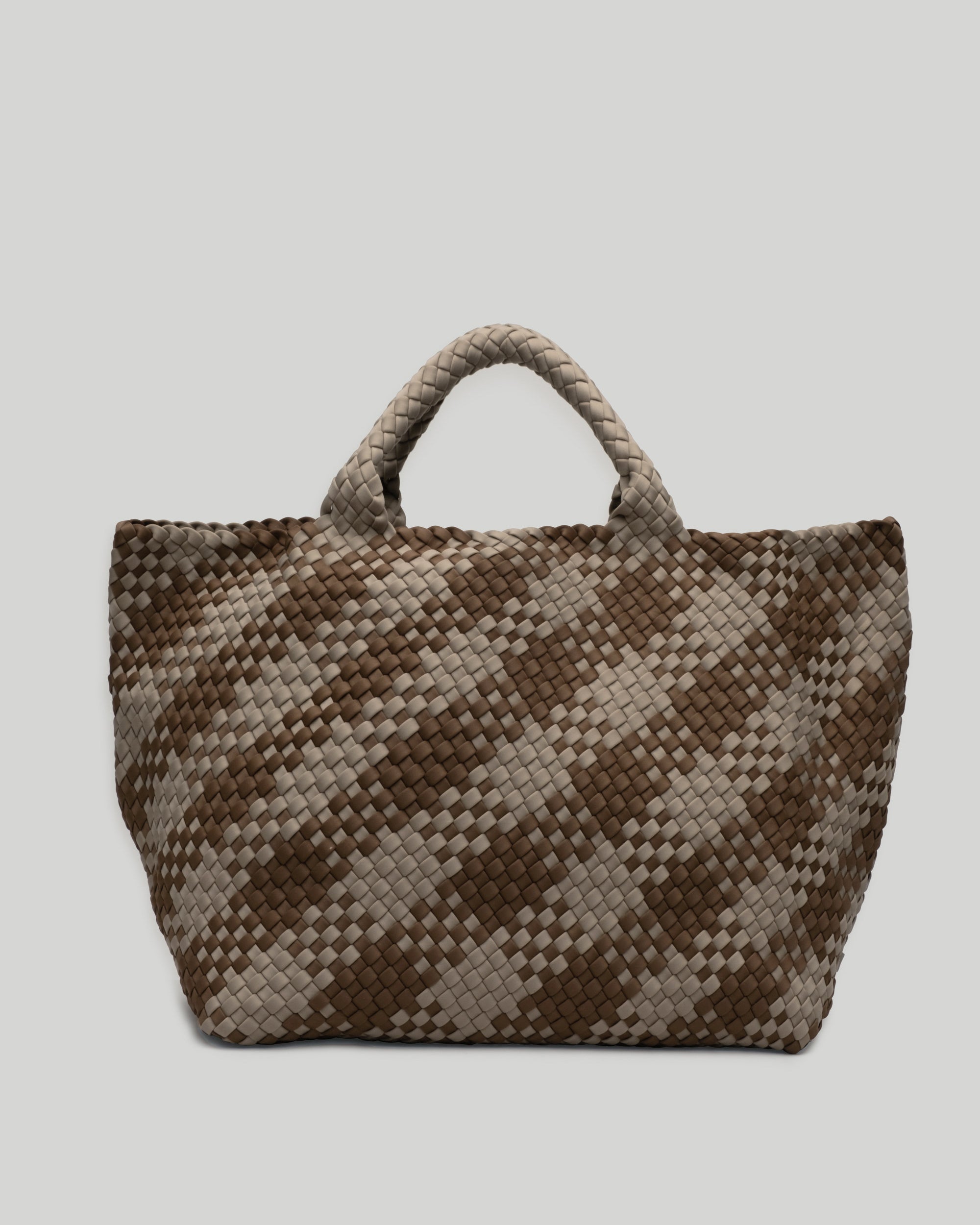St. Barths Large Tote Plaid | Driftwood | Exterior