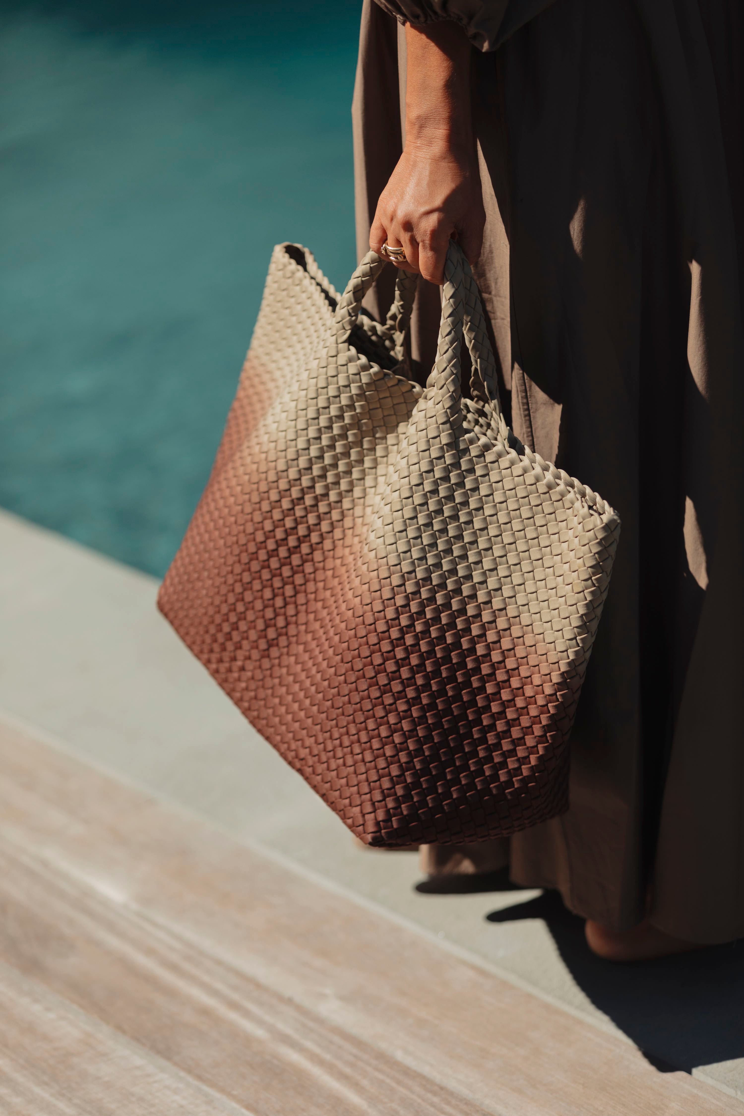 Naghedi bag materials comparison chart Vislon leather suede