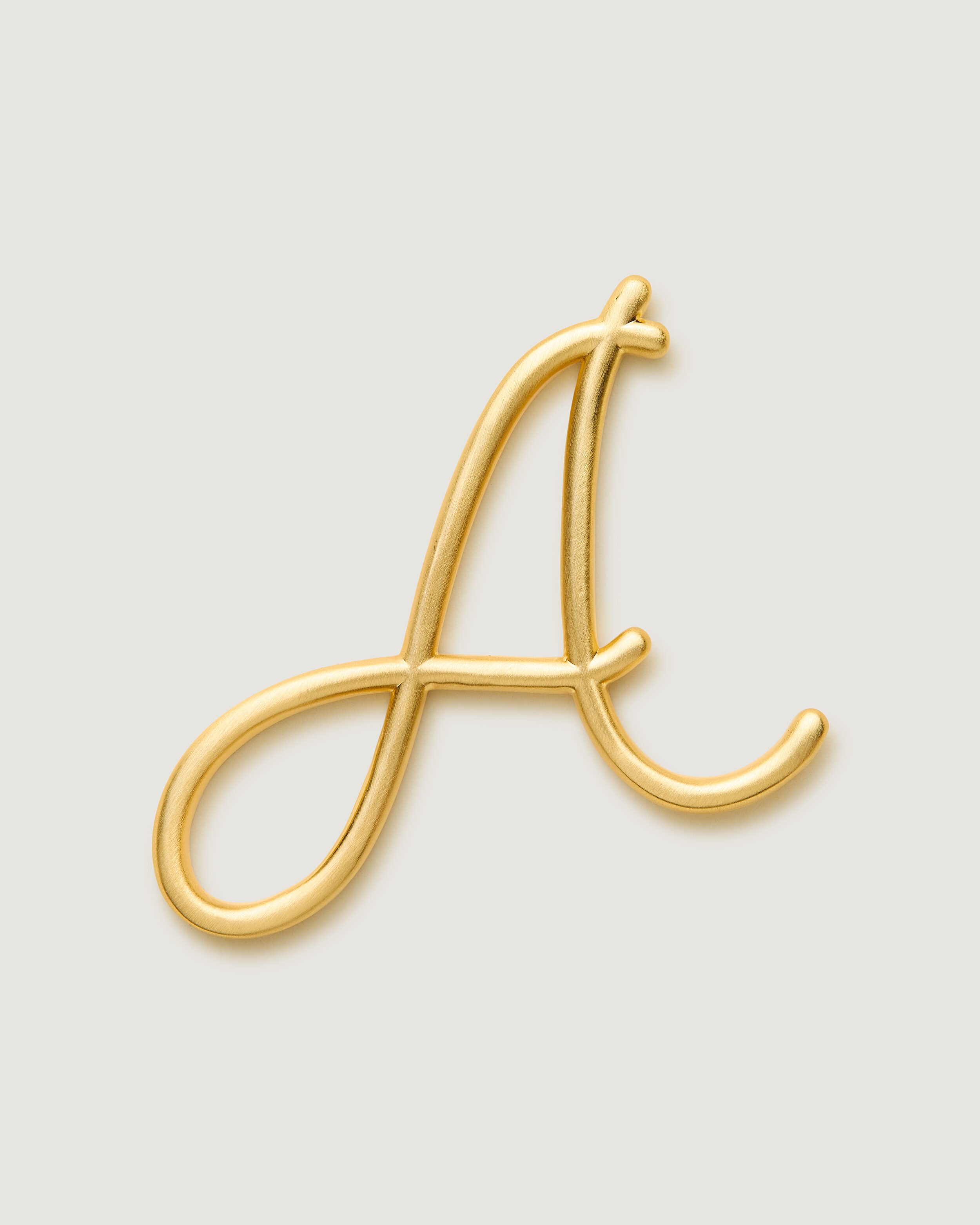 Alphabet Bag Charm in Brushed Gold | Main