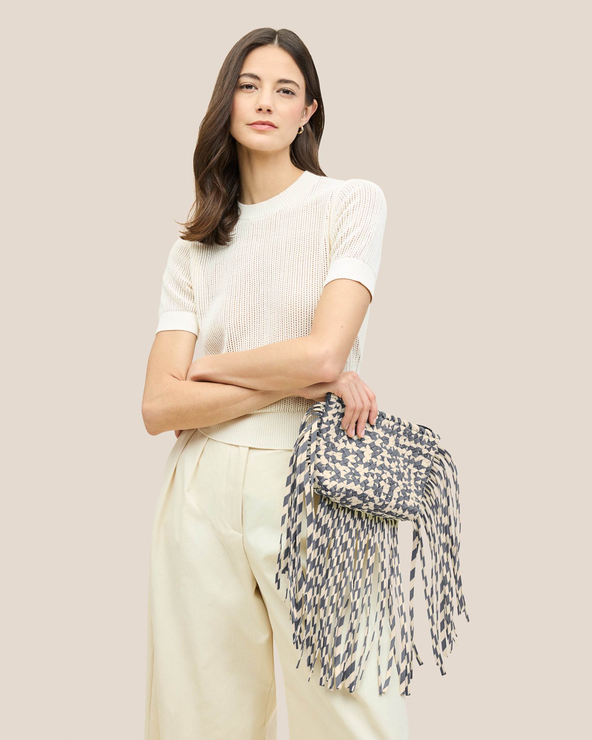 Antibes Clutch Prism in Abalone | Model Close (R)