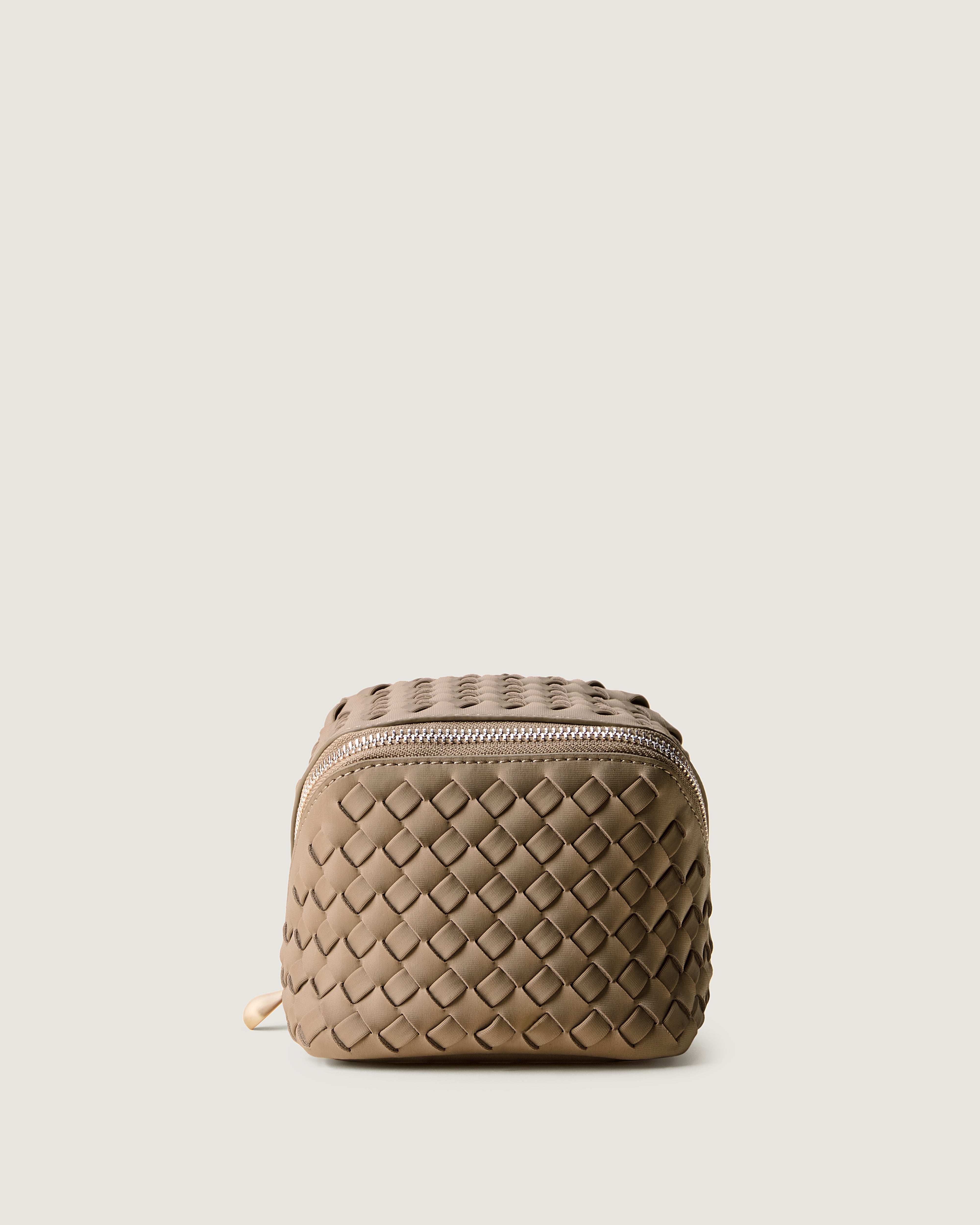 Caravan Cosmetic Case in Cashmere featuring a wrap-around zip closure.