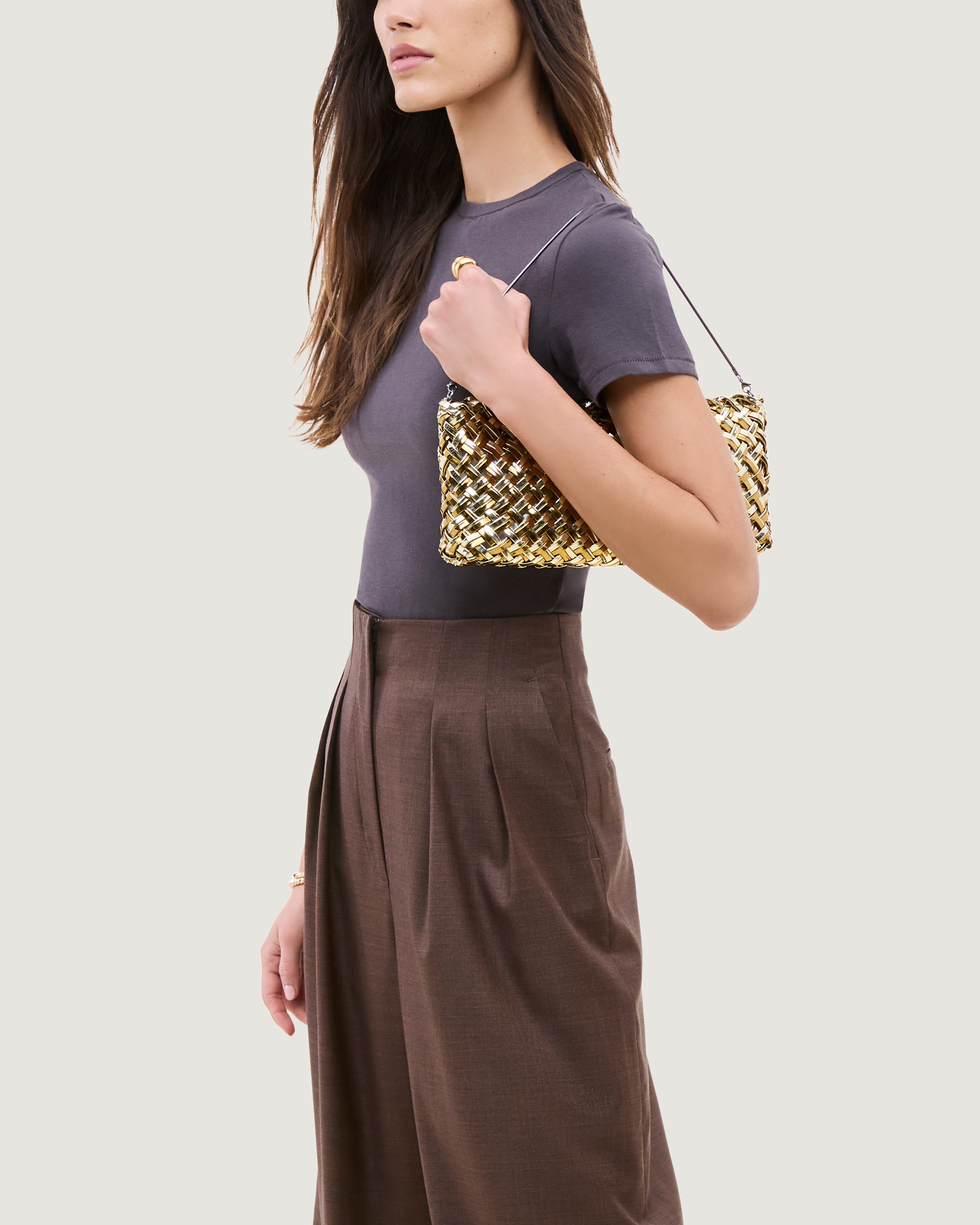 Gala Clutch Double Weave Metallic | Biarritz