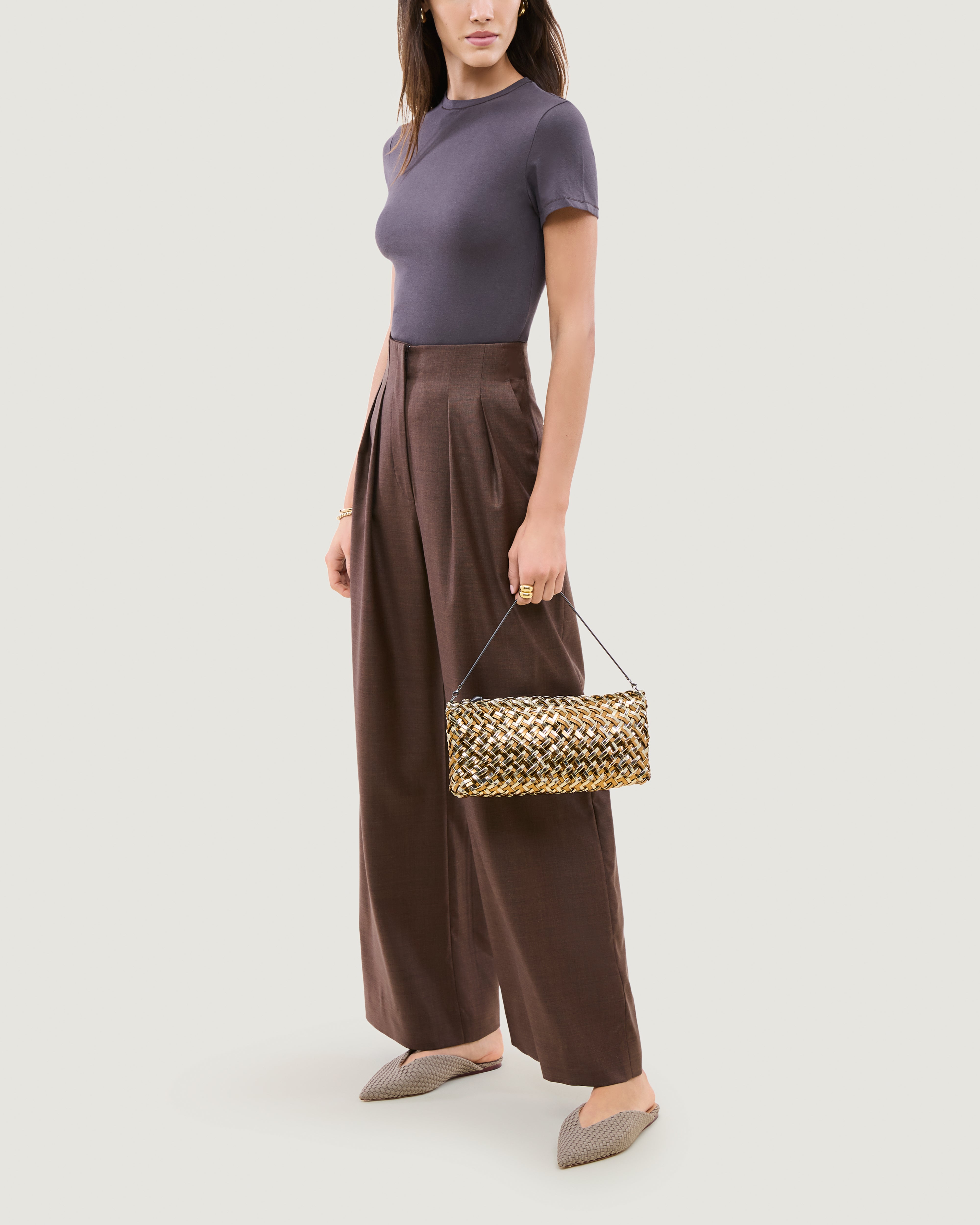 Gala Clutch Double Weave Metallic | Biarritz