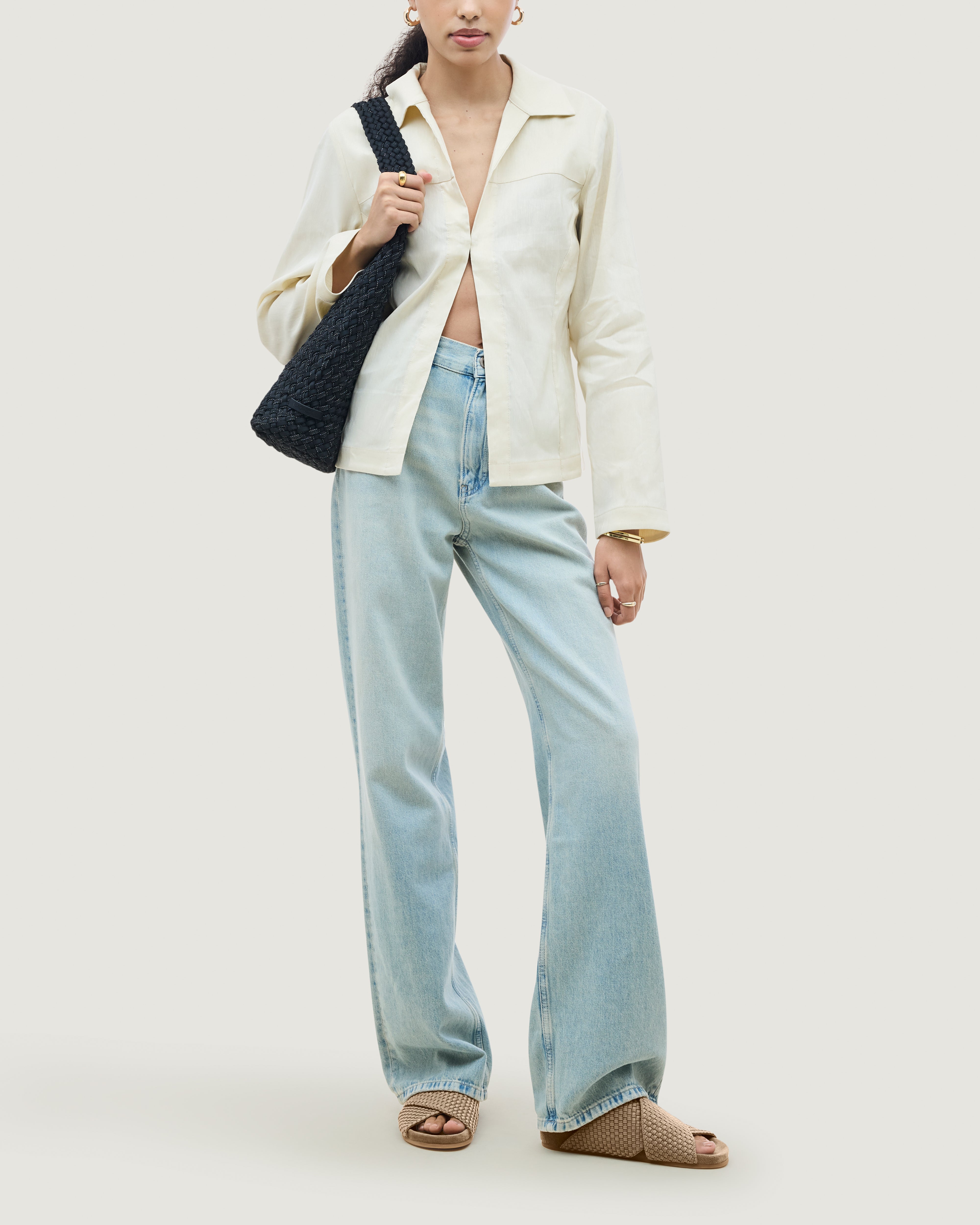 The Geneva Slide in Cashmere shown on model.