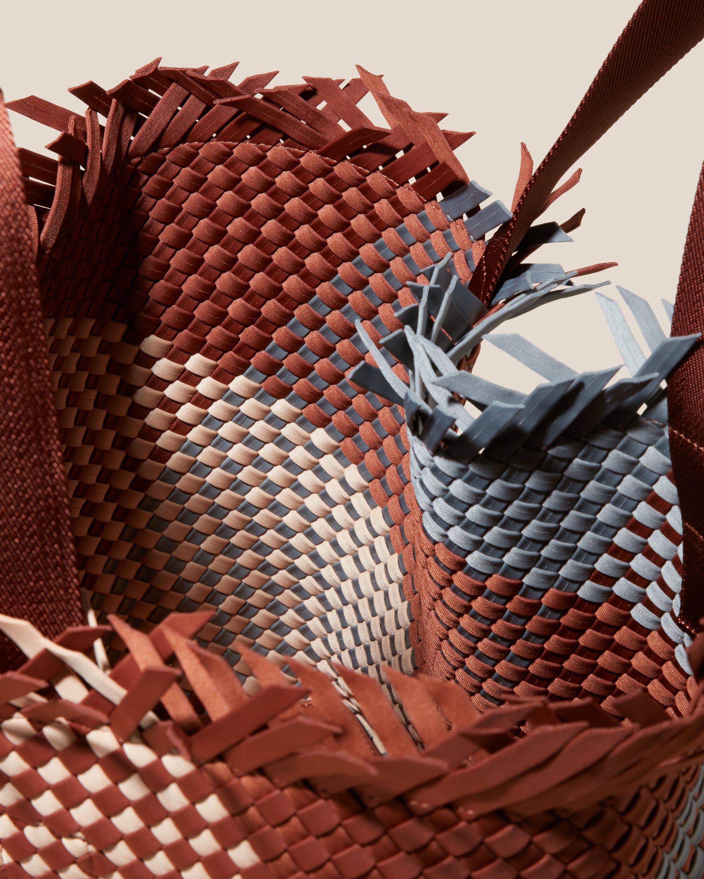 Interior close-up of Havana  in Taos showing its open top with magnetic snap closure, and unlined interior.