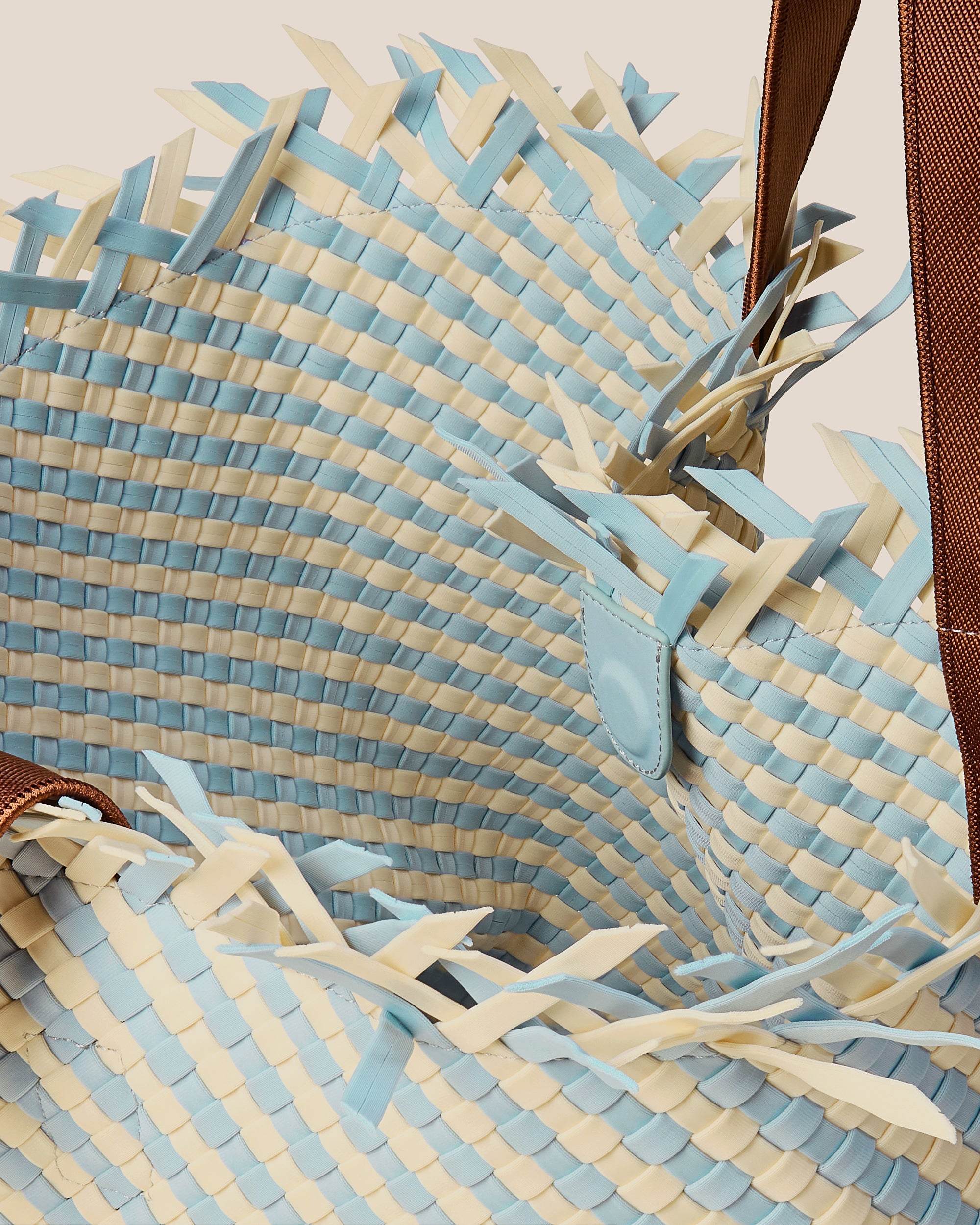 Havana Large Tote Striped in Sky | Interior