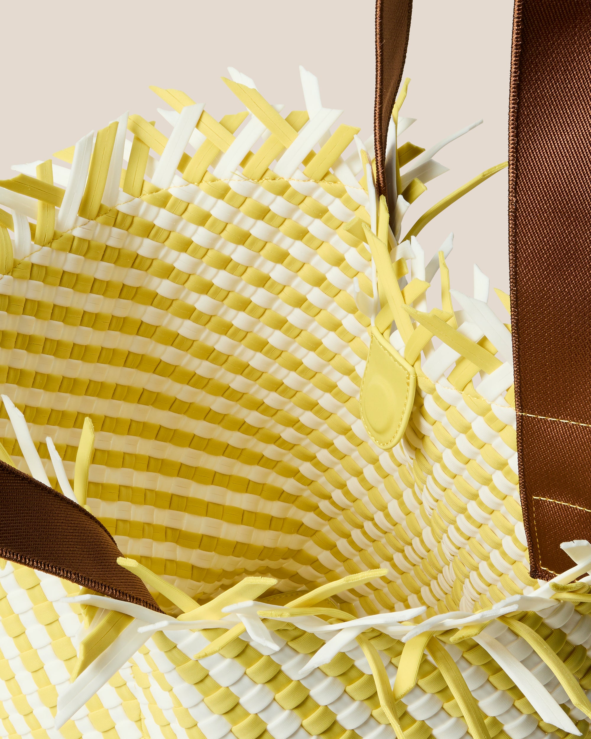 Havana Medium Tote Striped in Soleil | Interior