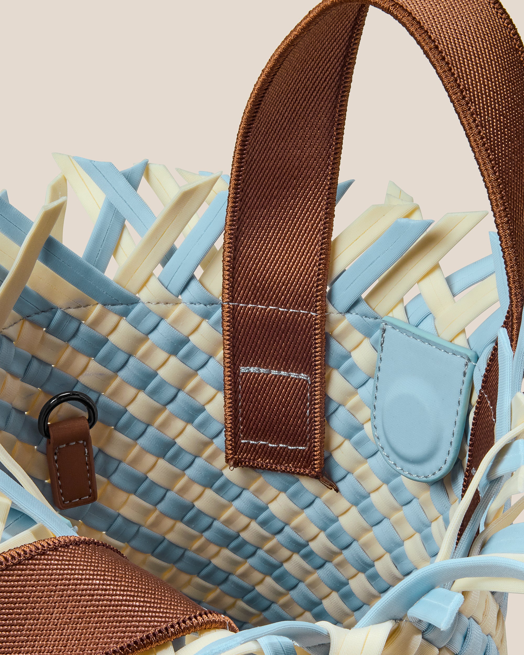 Havana Petit Tote Striped in Sky | Interior