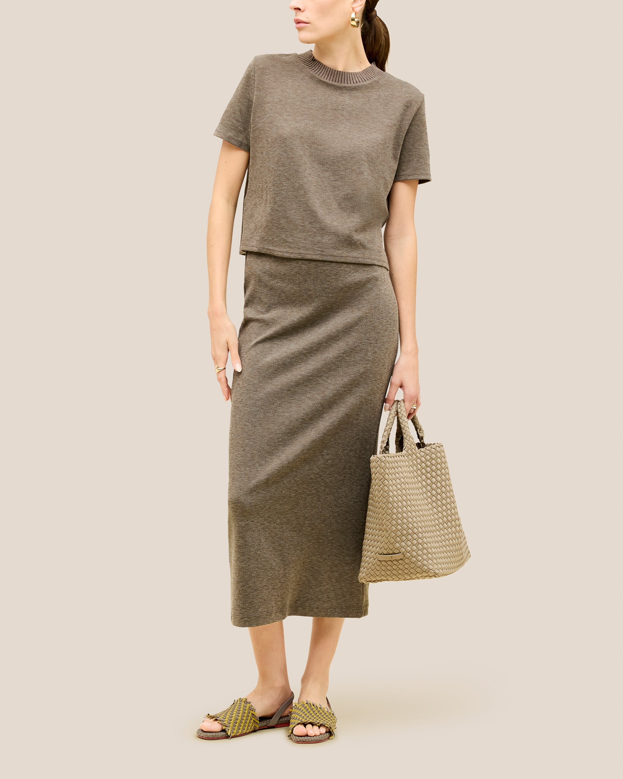 Havana Striped Sandals in Palma shown on model.