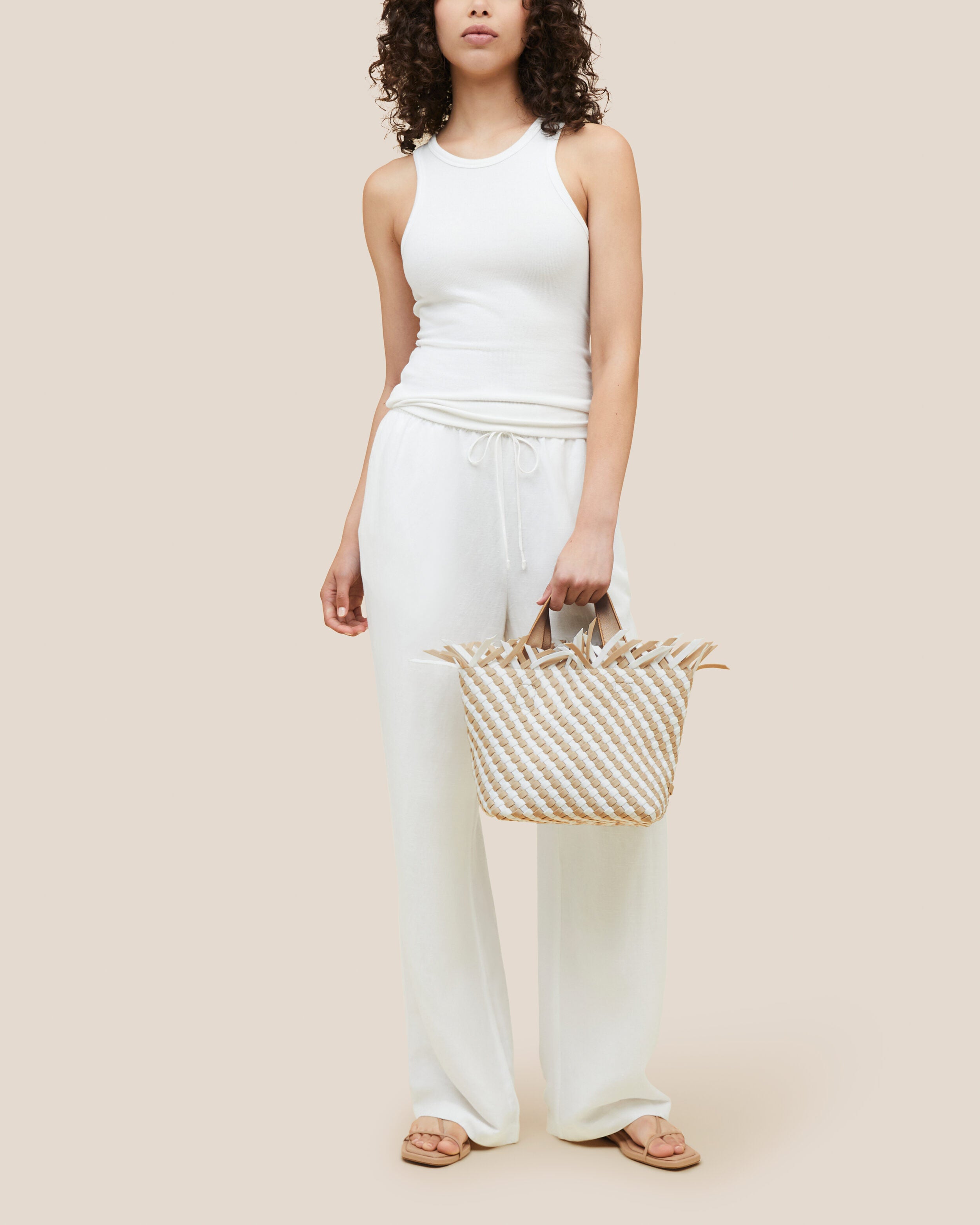 Havana  in Almaza shown on model to illustrate scale and soft silhouette.