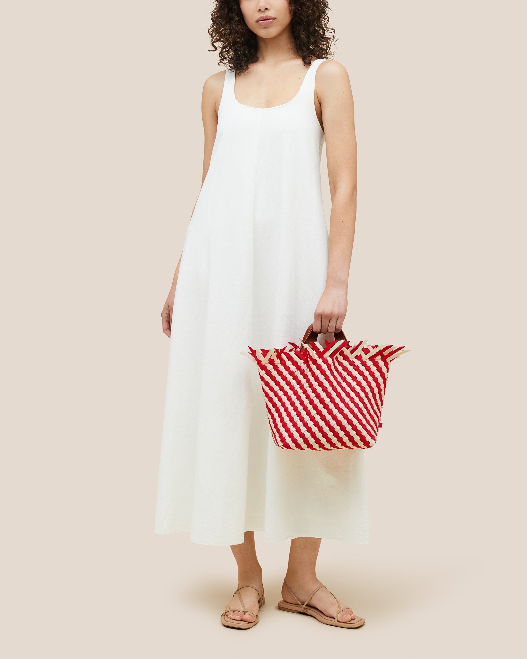 Havana Small Tote Striped in Amalfi | On Model Full Body