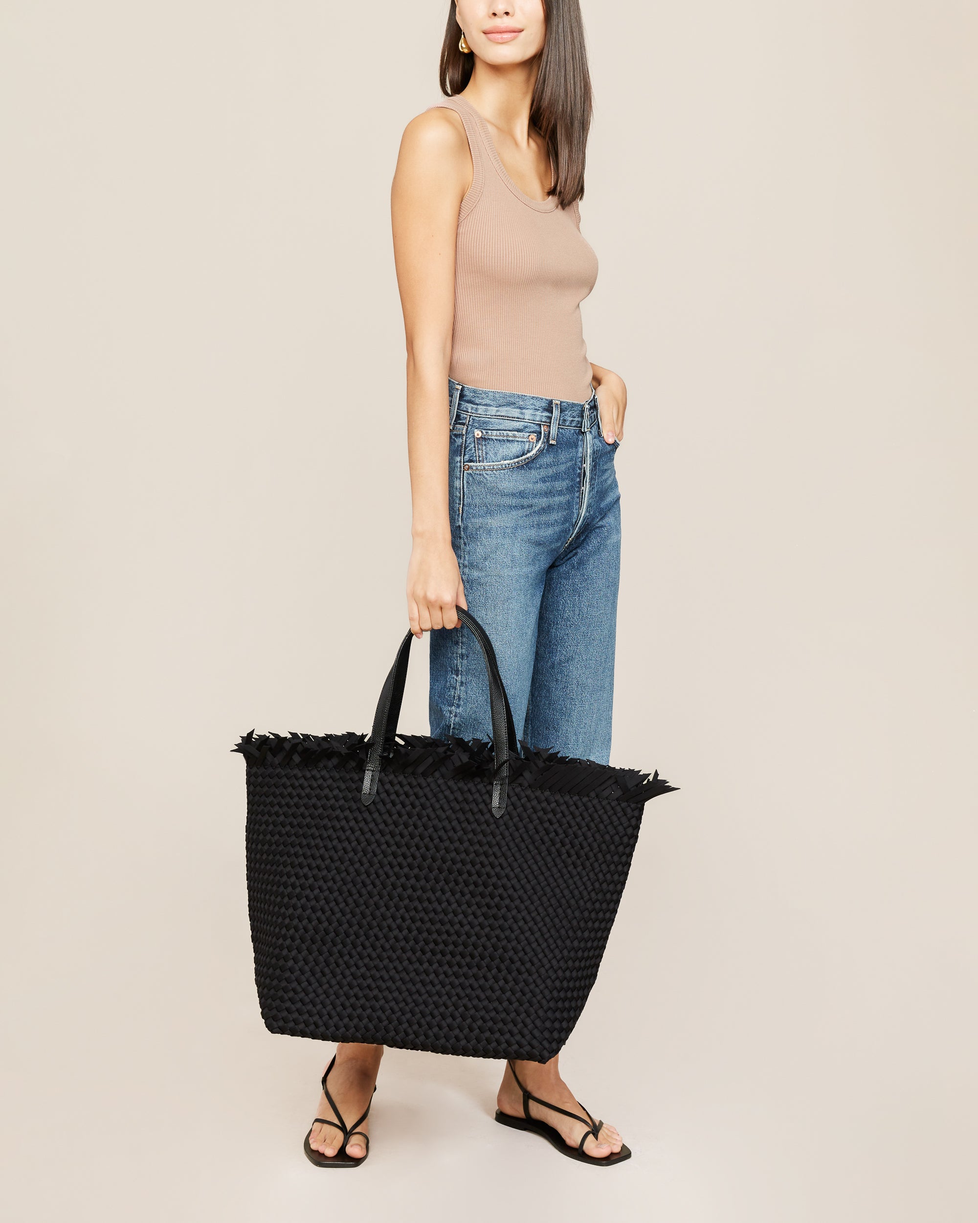 Havana Travel Tote in Onyx | On Model Full Body