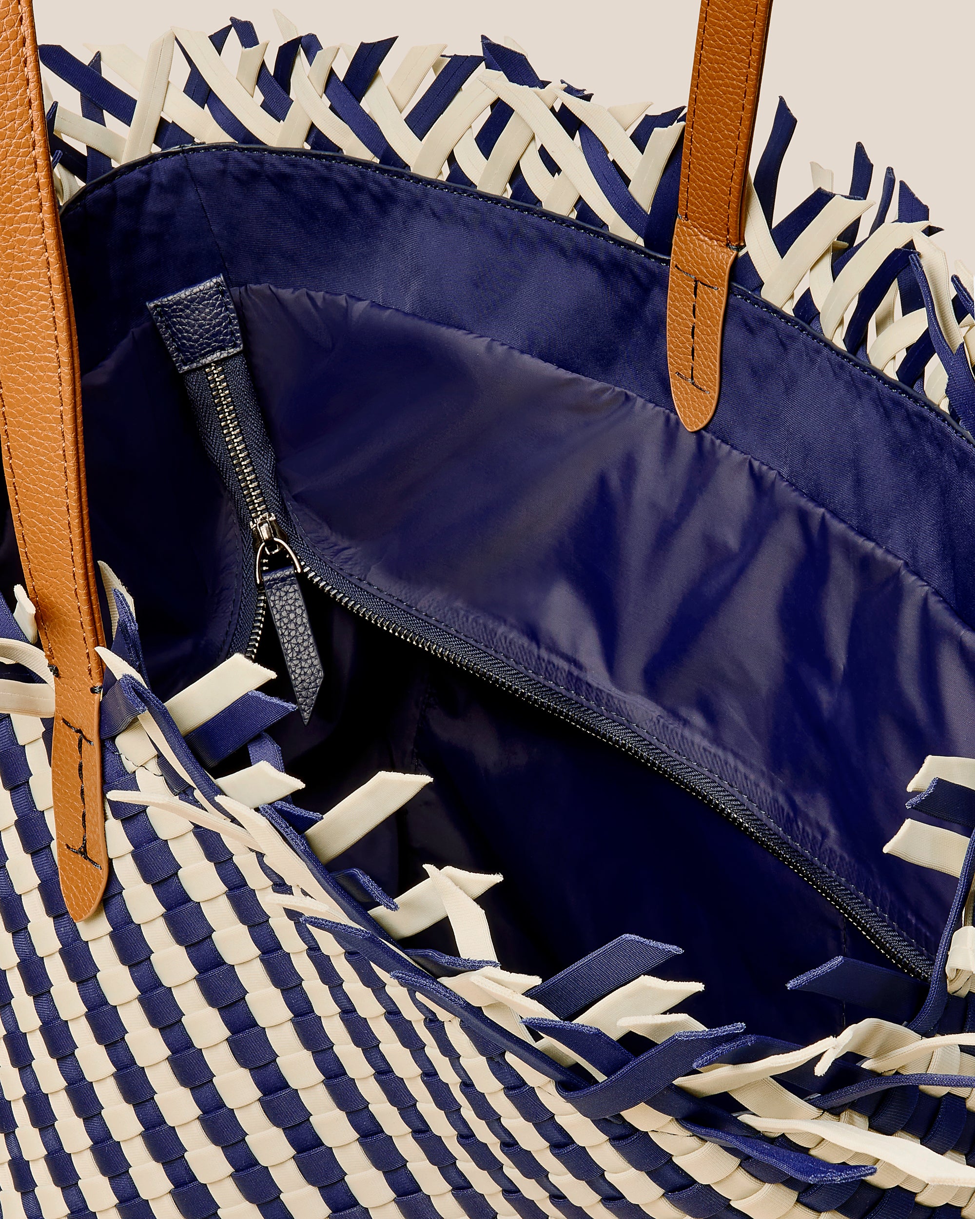 Havana Travel Tote Striped in Venice | Interior