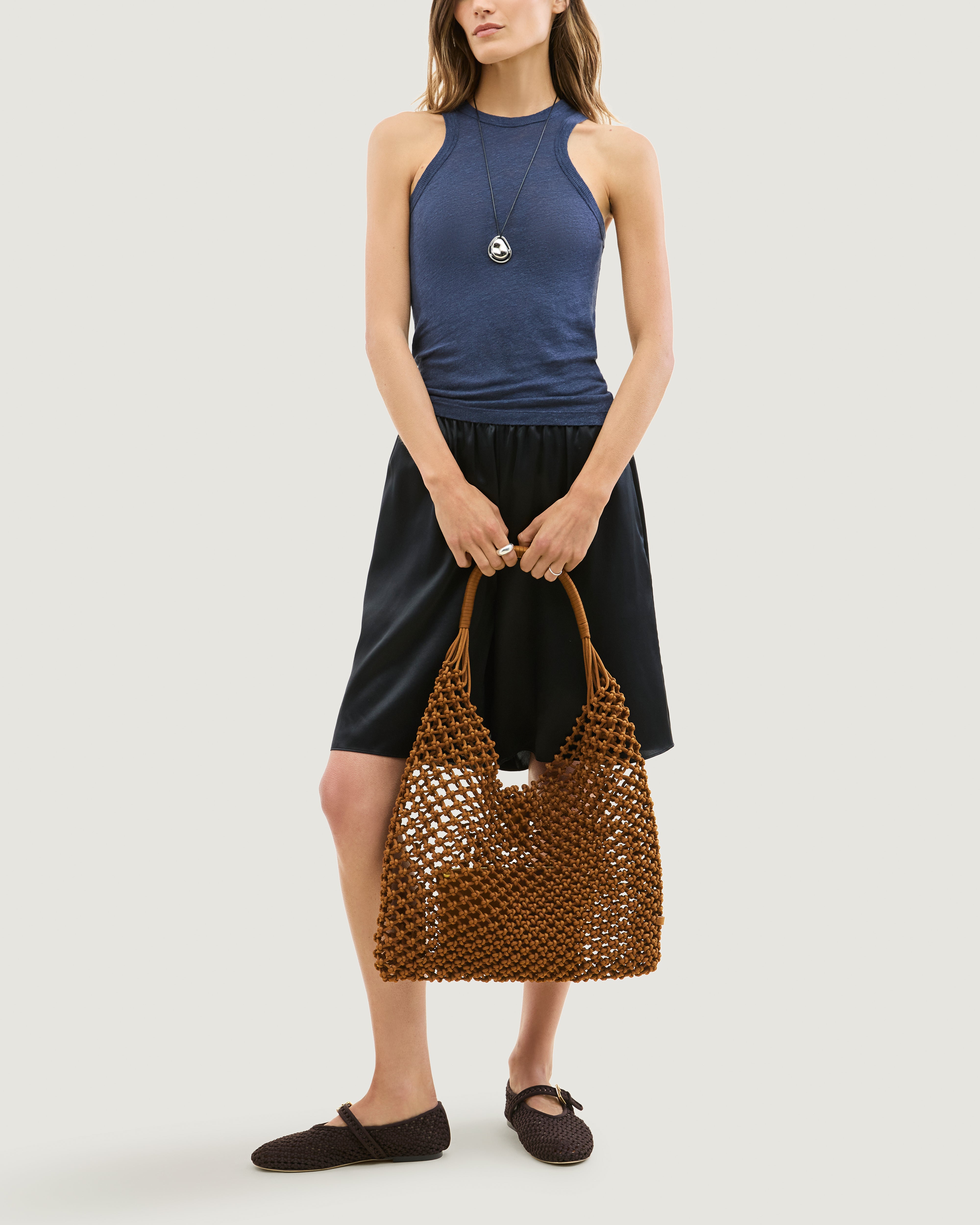 St. Barths Petit Tote Double Weave Metallic | Biarritz