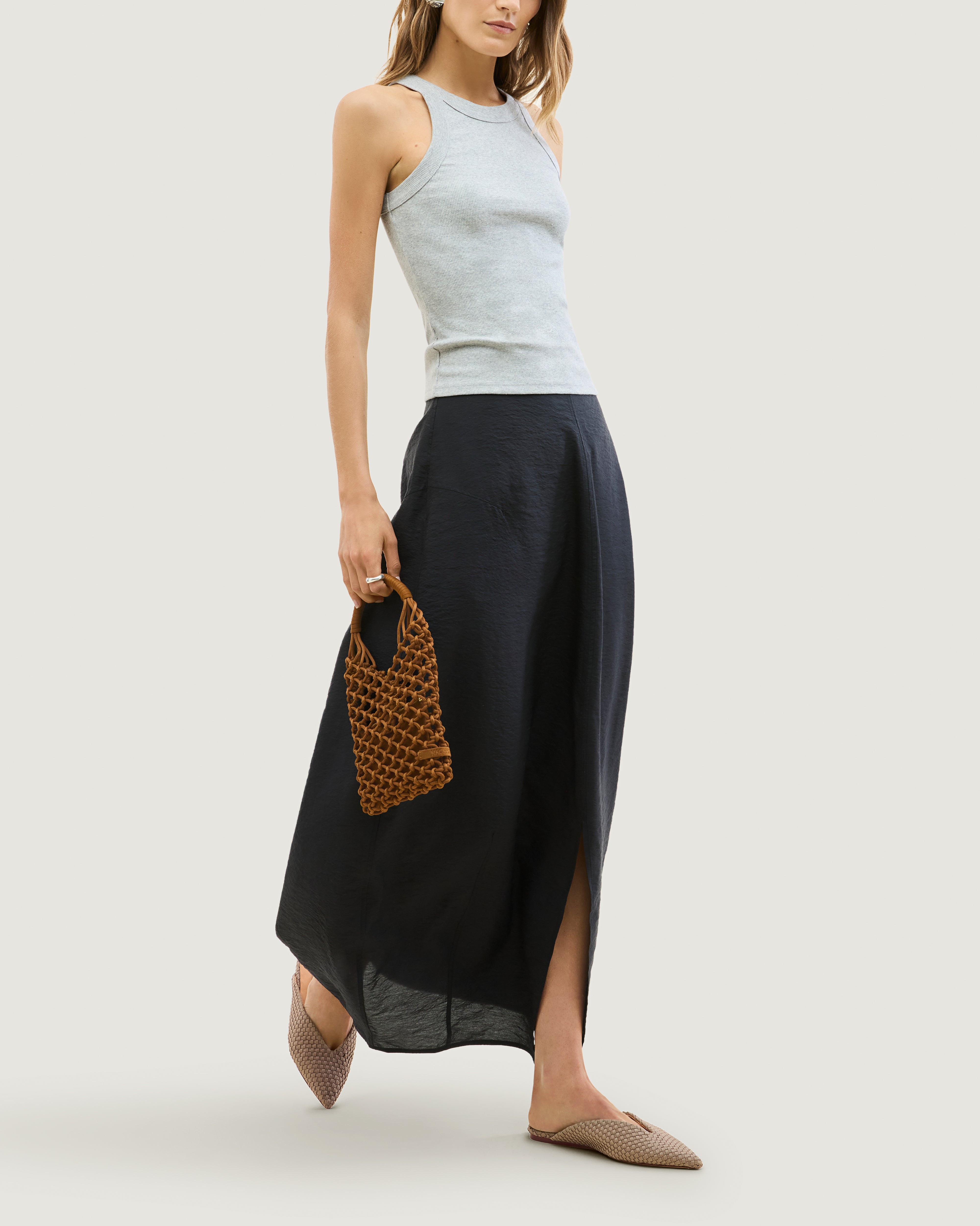 St. Barths Petit Tote Double Weave Metallic | Biarritz