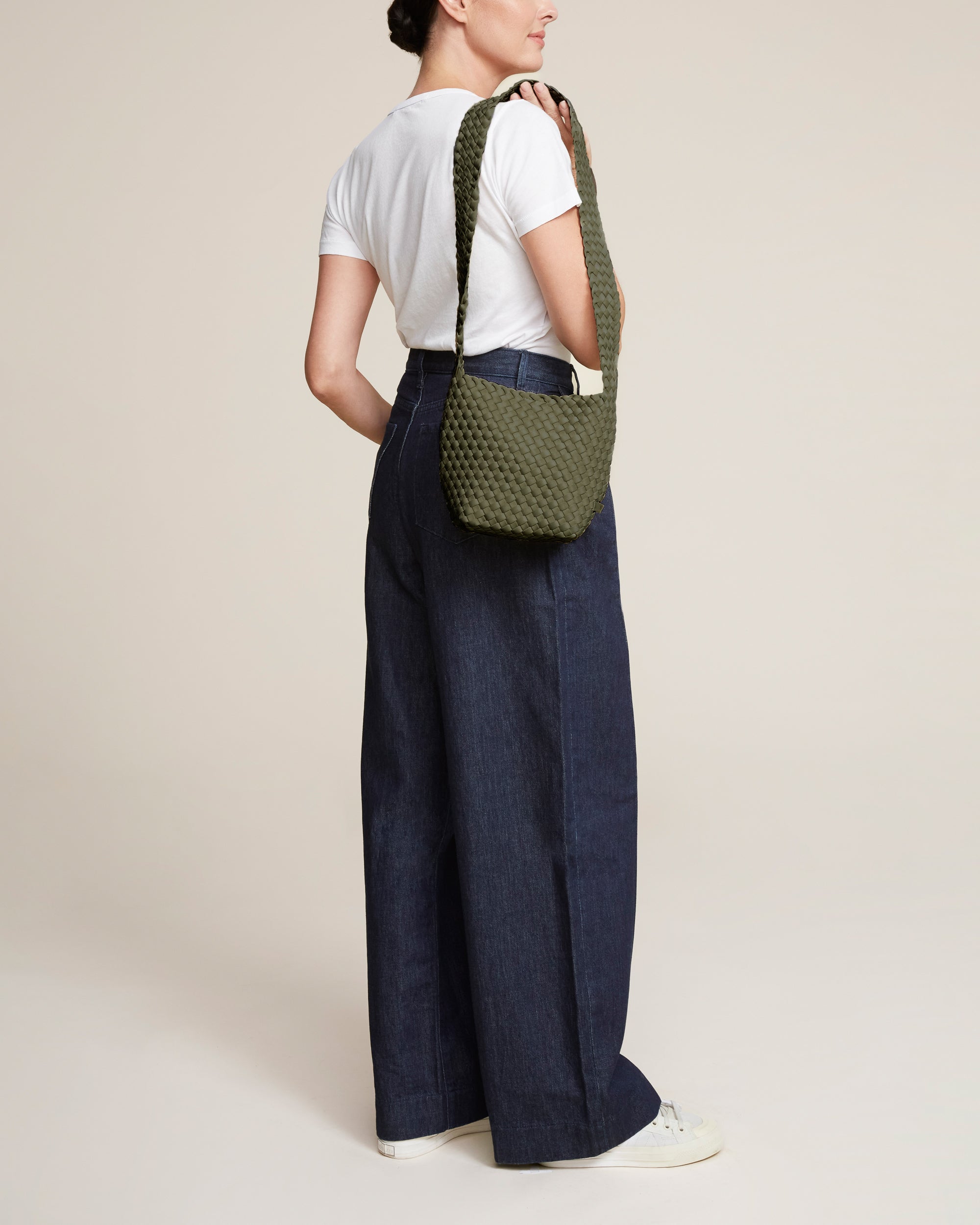 Laguna Crossbody in Olive | On Model Full Body