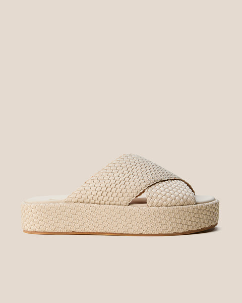 【NAGHEDI】★サンダル★ Laguna Platform Striped Geo Laguna Platform | Ecru
