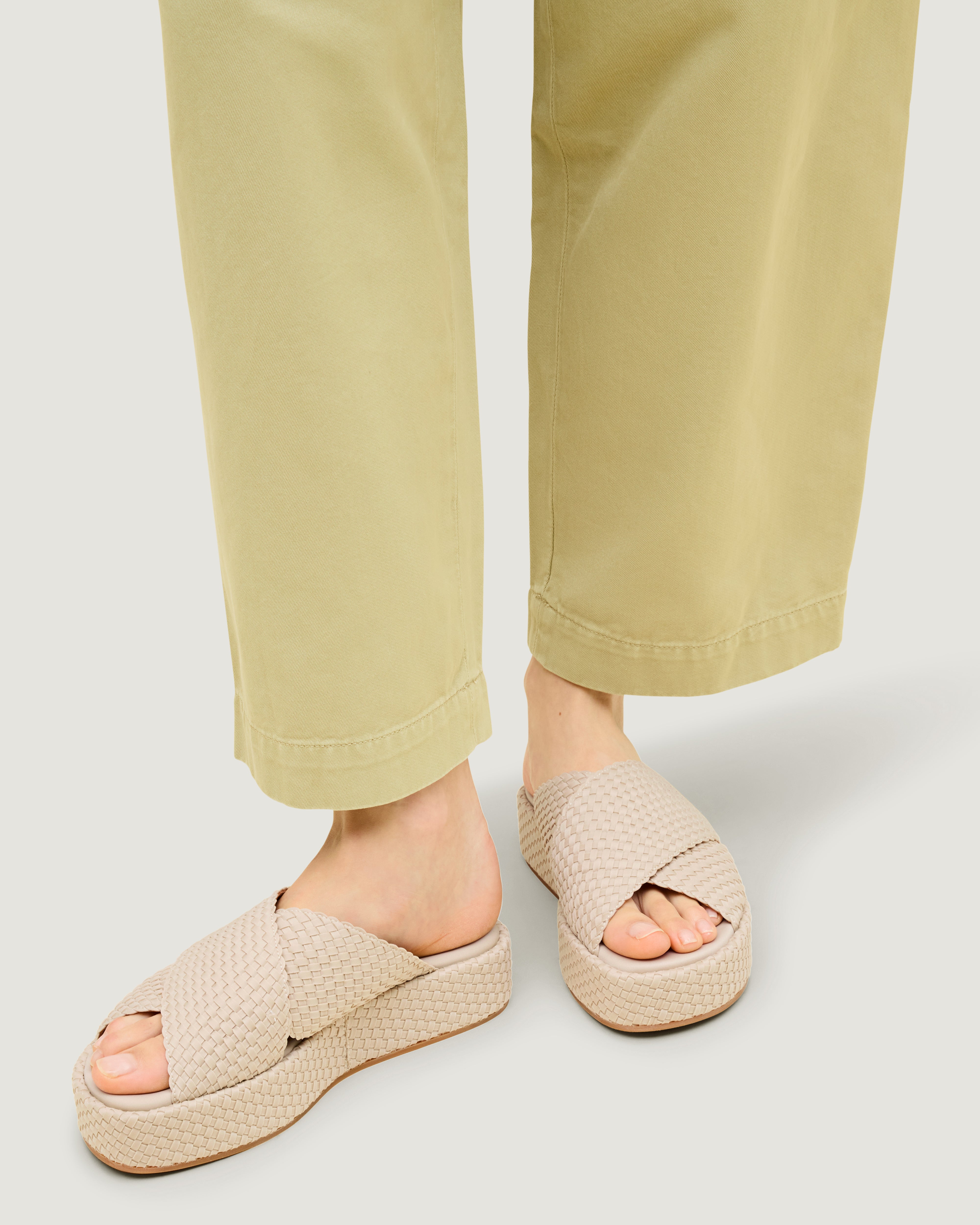 The Laguna Platform in Ecru shown on model.
