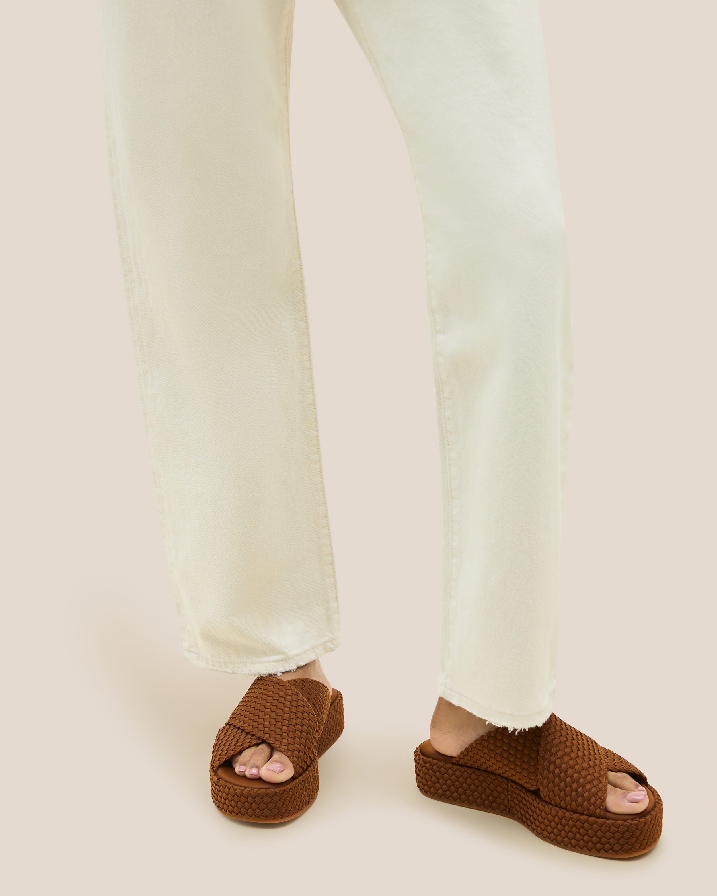 The Laguna Platform in Teak shown on model.