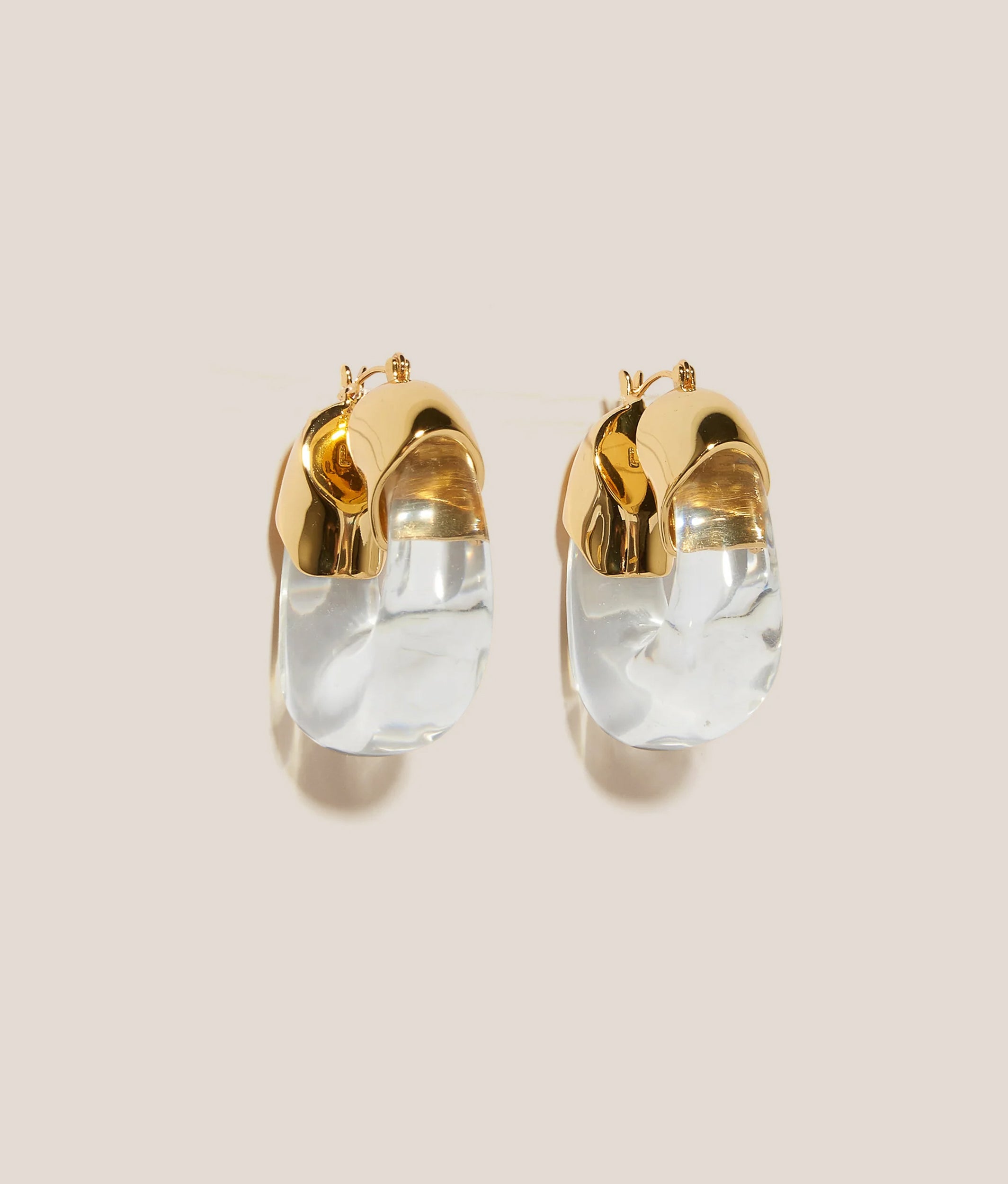 Lizzie Fortunato Organic Hoops in Clear | Main