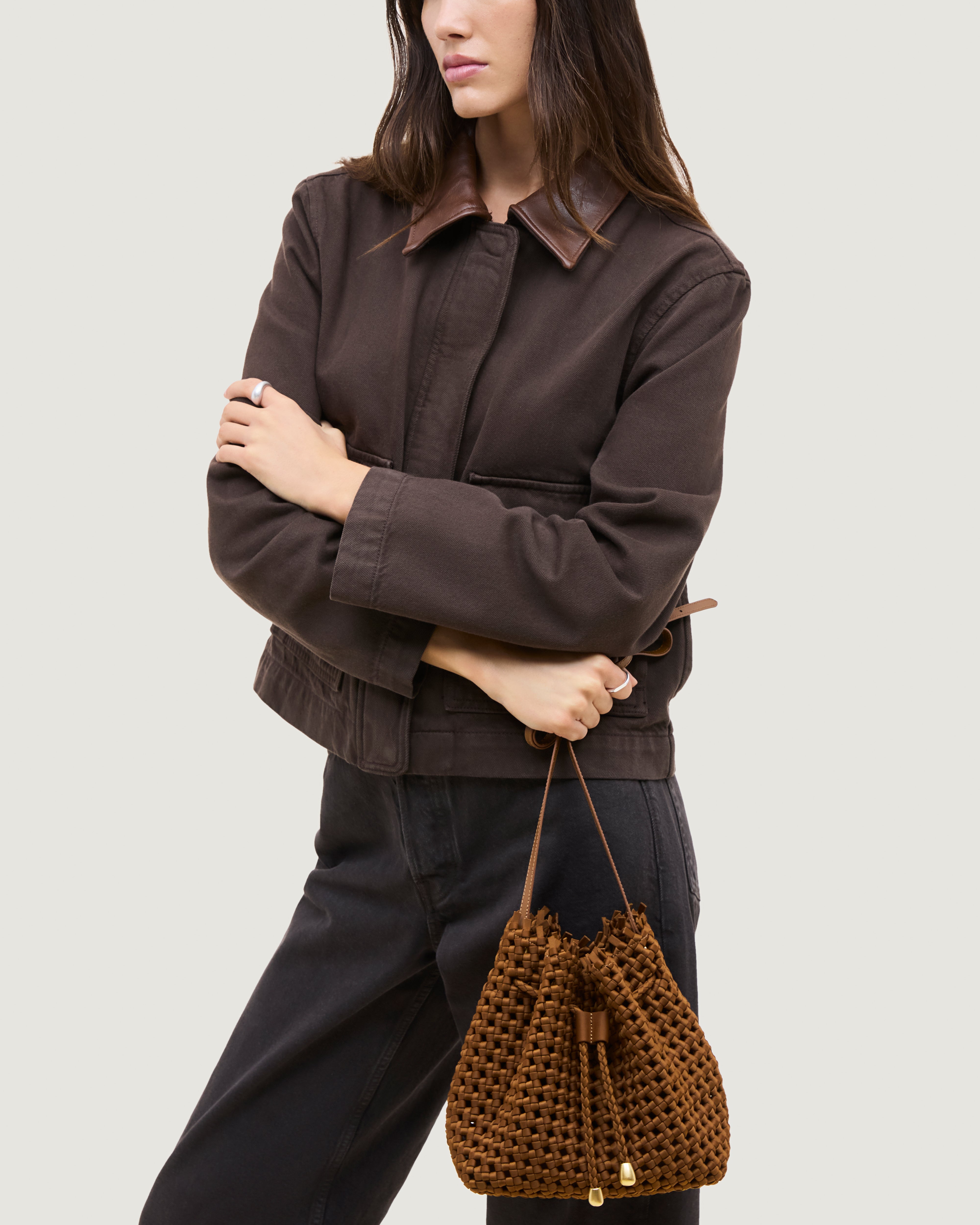 Mallorca Bucket Open Weave | Teak