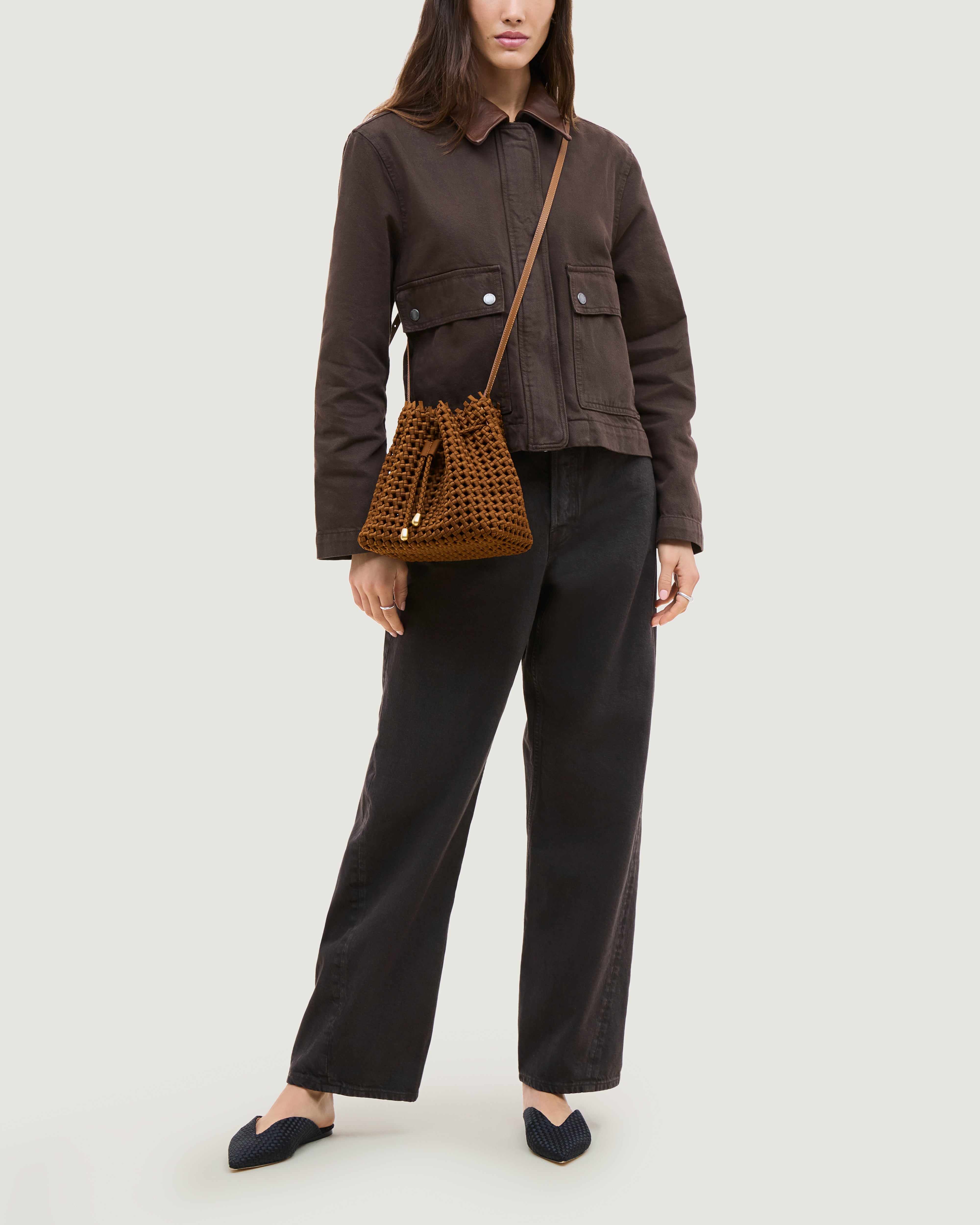 Mallorca Bucket Open Weave | Teak