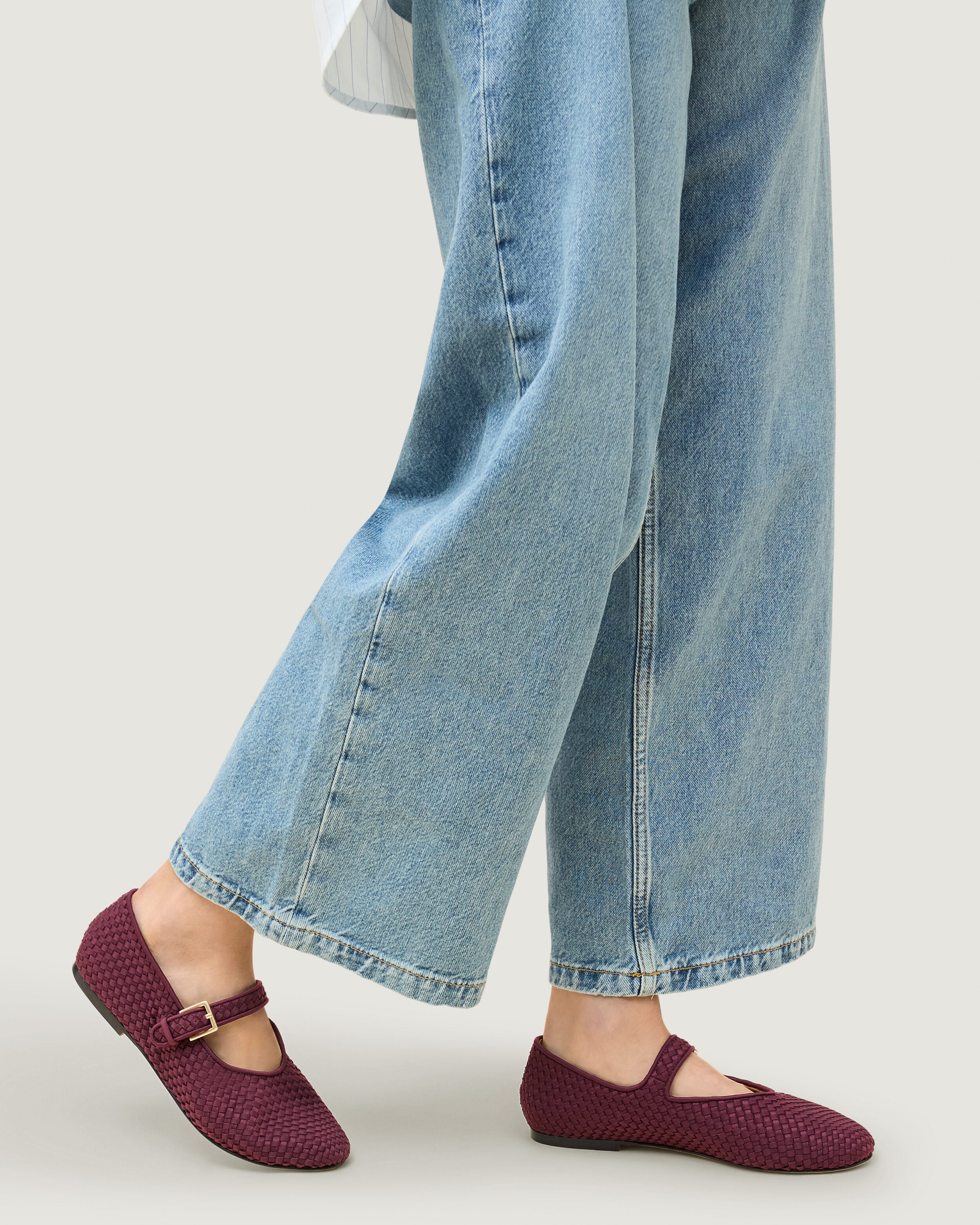 The Marais Mary Jane in Bordeaux shown on model.