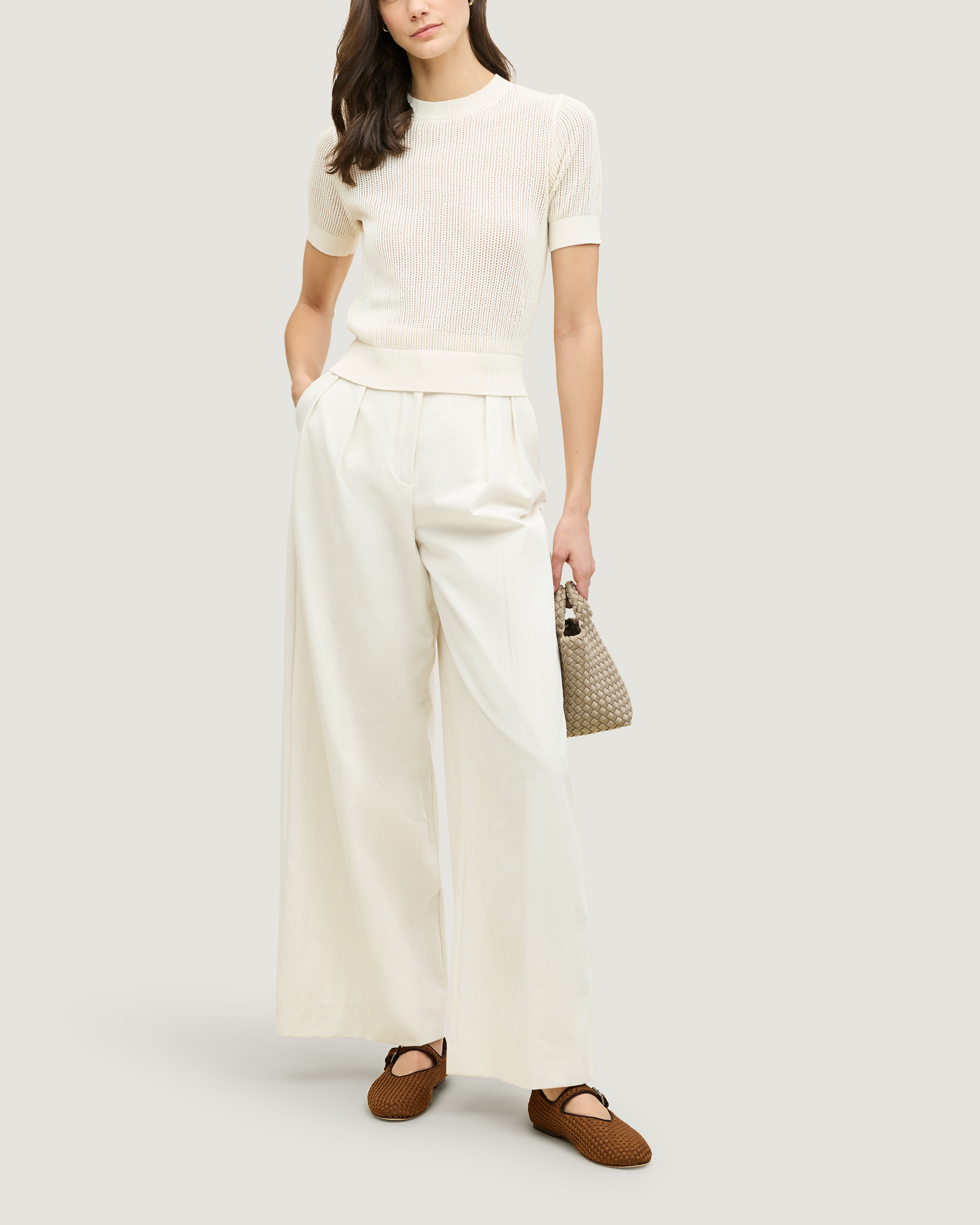 The Marais Mary Jane in Teak shown on model.