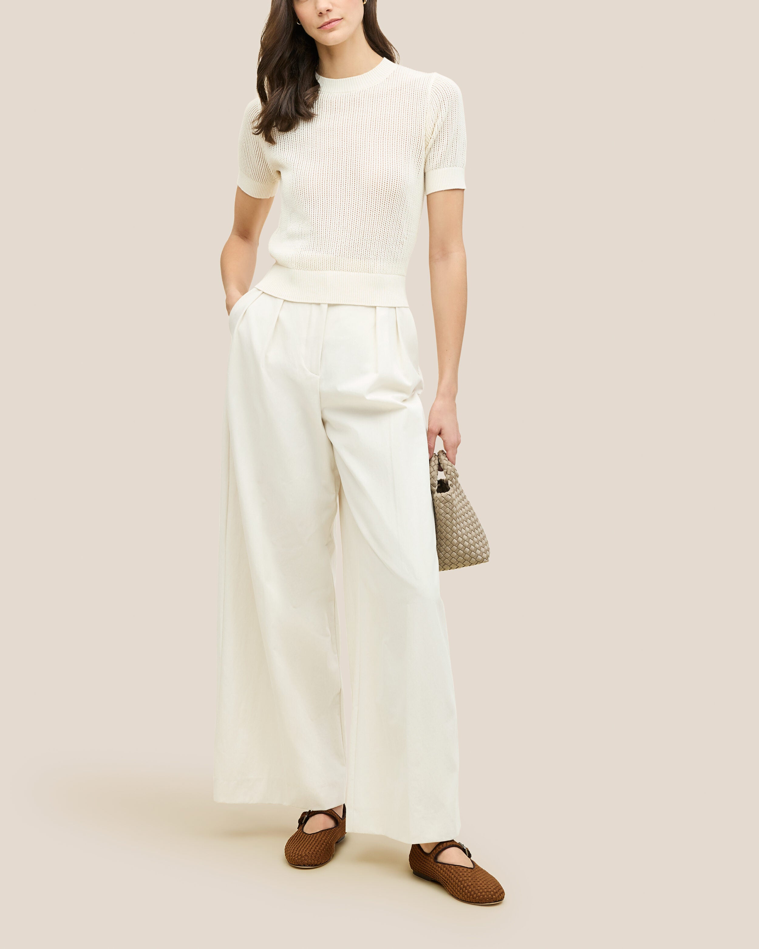 The Marais Mary Jane in Teak shown on model.