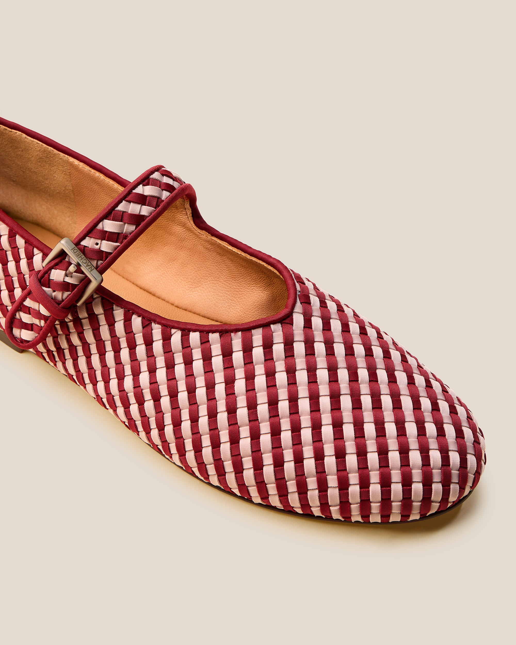 Marais Mary Jane Striped in Lychee | Detail