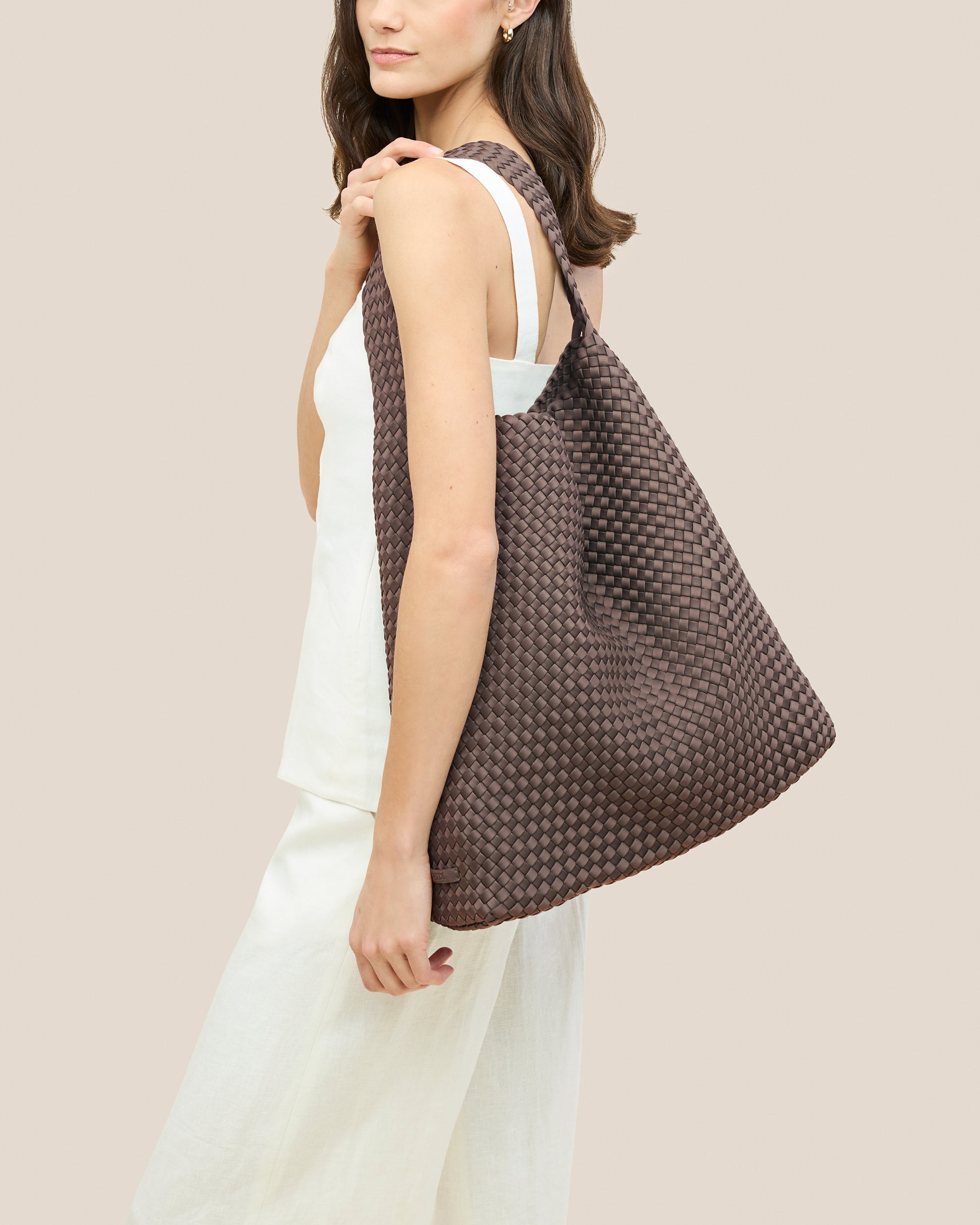 Nomad Large Hobo in Napa | On Model Close Up