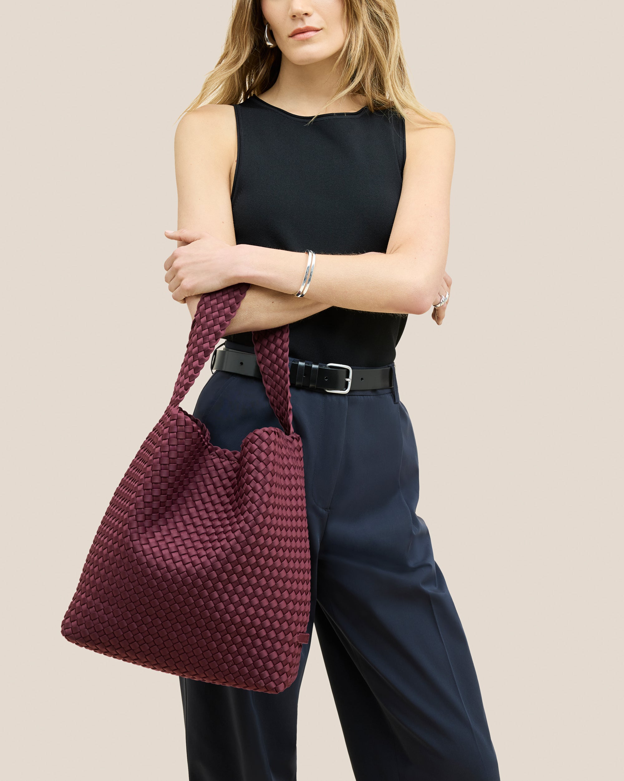 【NAGHEDI】 St. Barths Medium Tote Striped Geo *送料関税込* St. Barths Medium Tote Striped Geo | Roma
