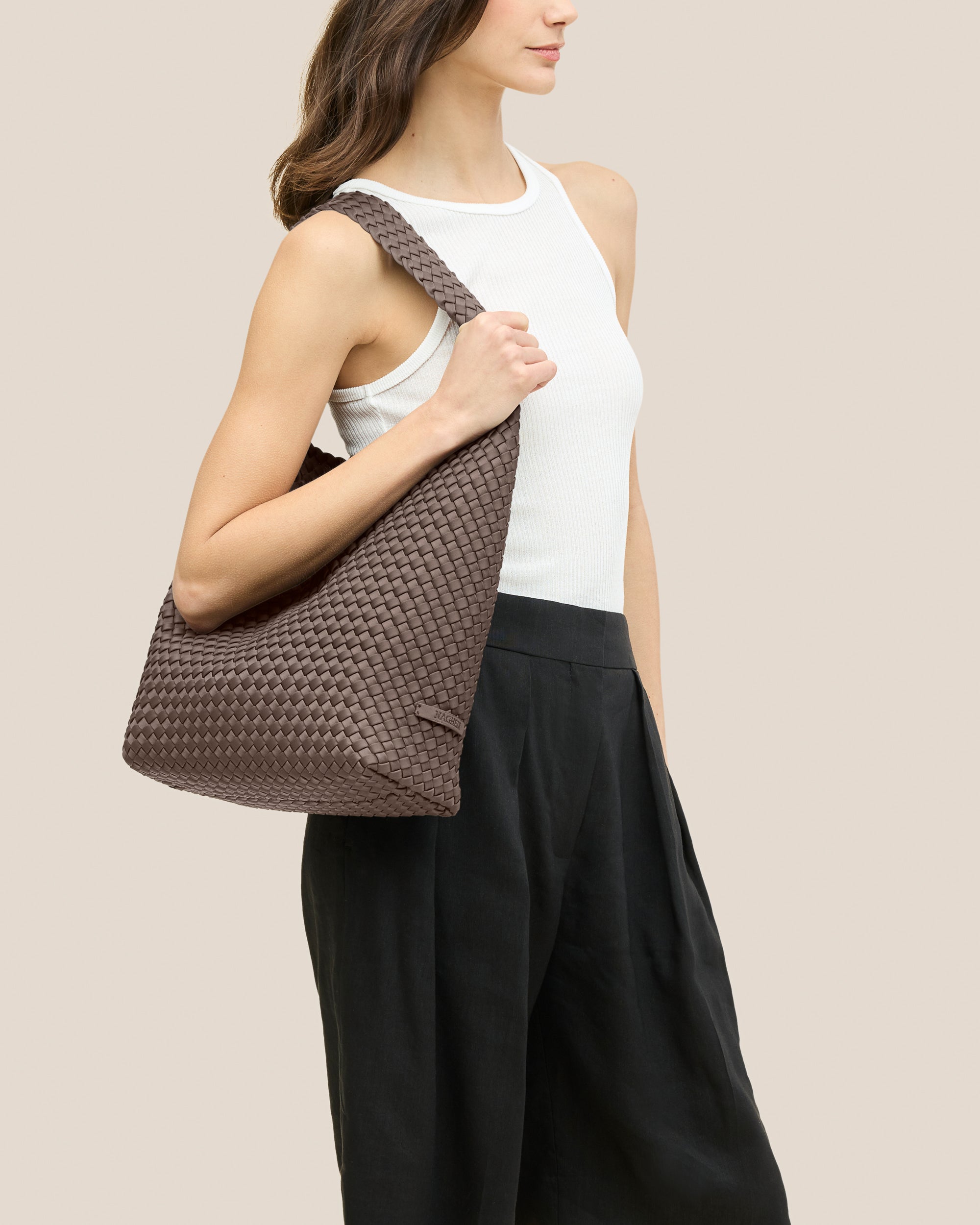 Nomad Medium Hobo in Napa | On Model Close Up