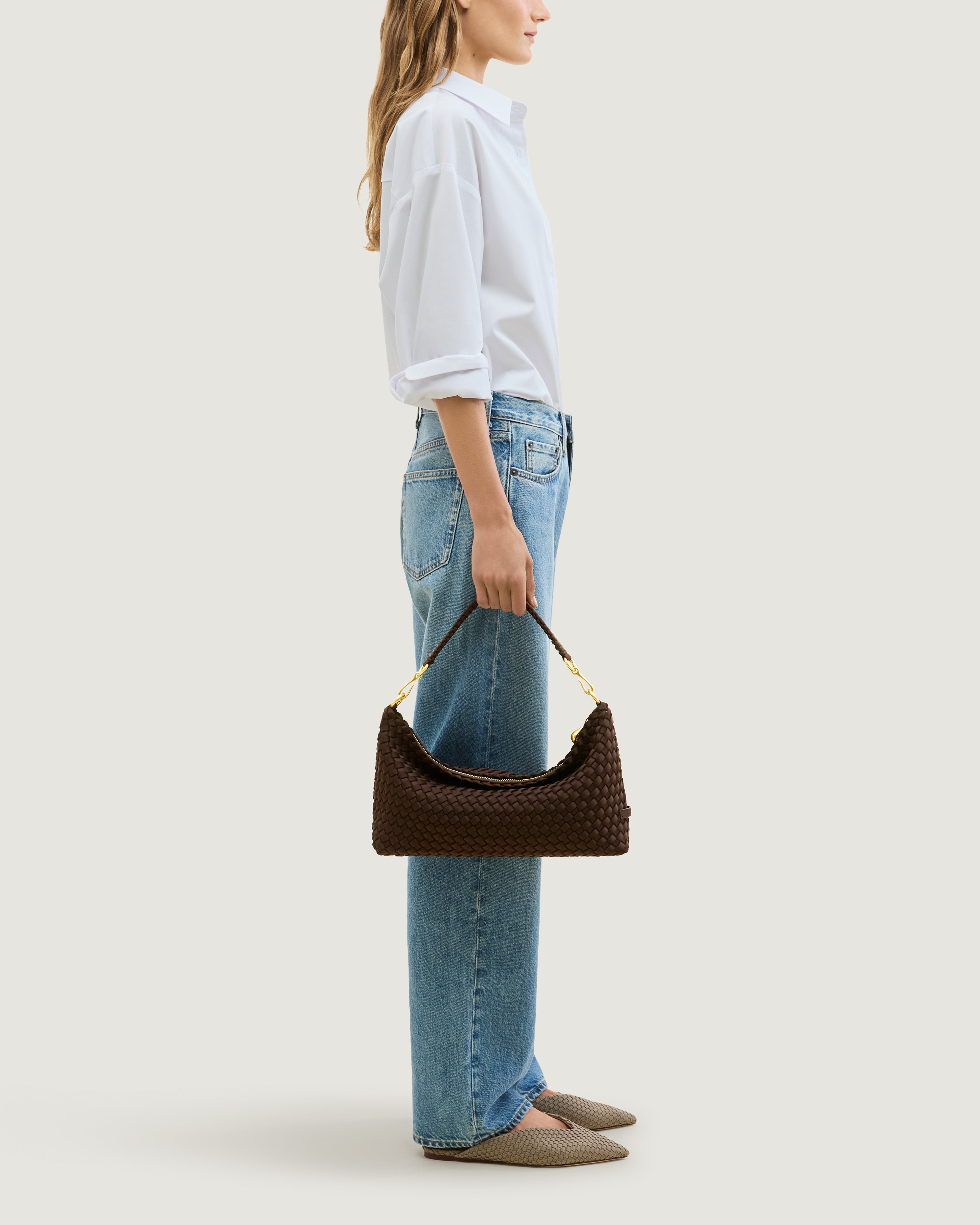 Porto Medium Half-Moon Bag | Onyx