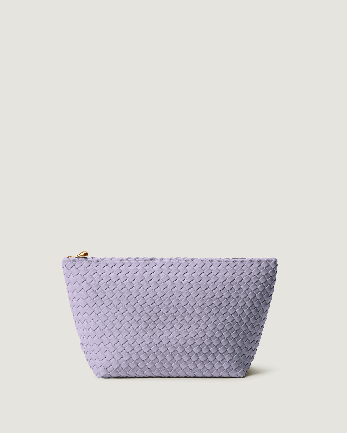 Portofino Cosmetic Pouch in Lilac in handwoven neoprene, featuring a zip closure.