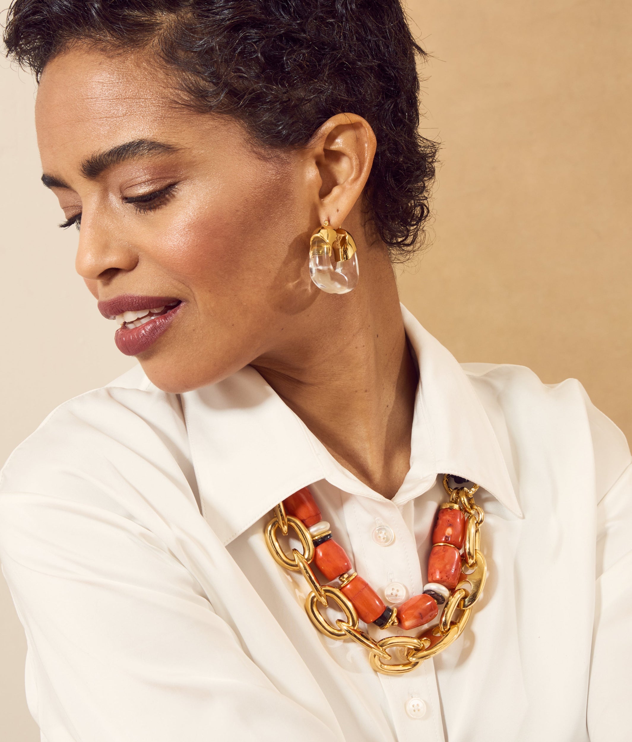 Lizzie Fortunato Organic Hoops | Clear