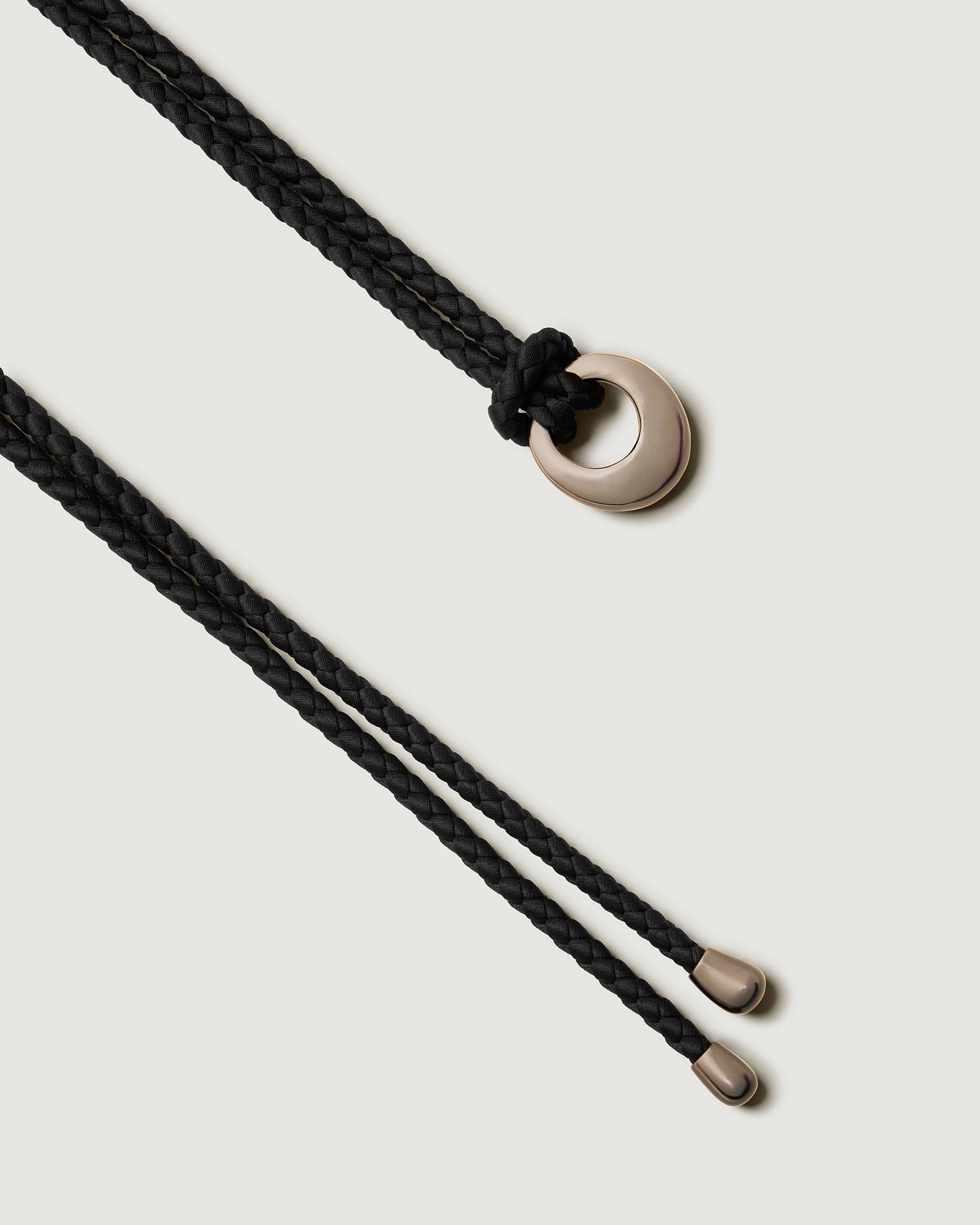 Salta Belt in Onyx featuring custom brushed metal hardware.