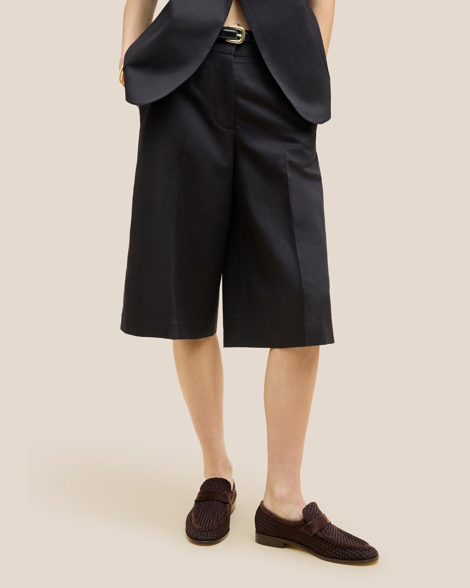 Sonoma Loafers in Chocolate shown on model.