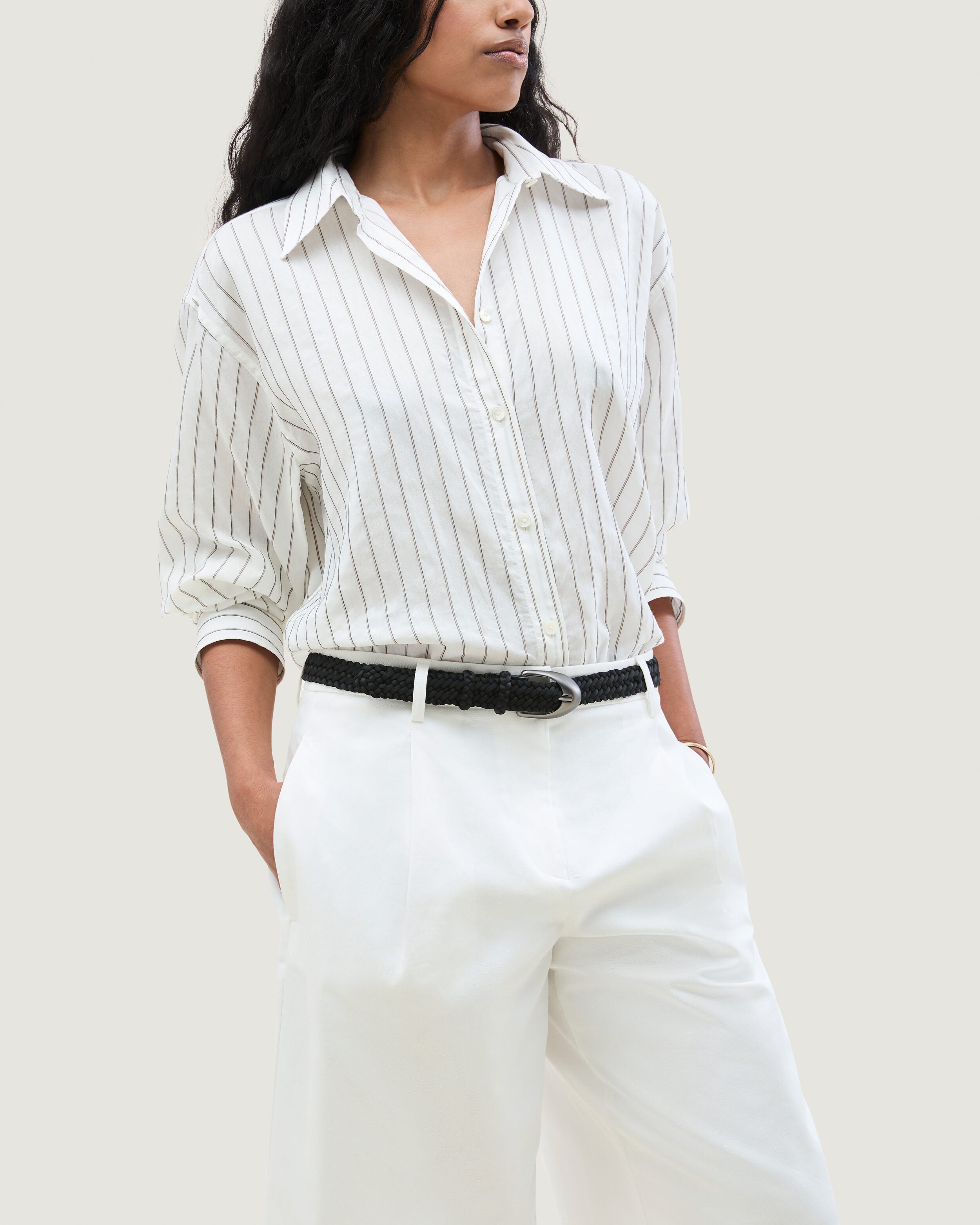 Sonora Belt in Onyx | On Model Close Up