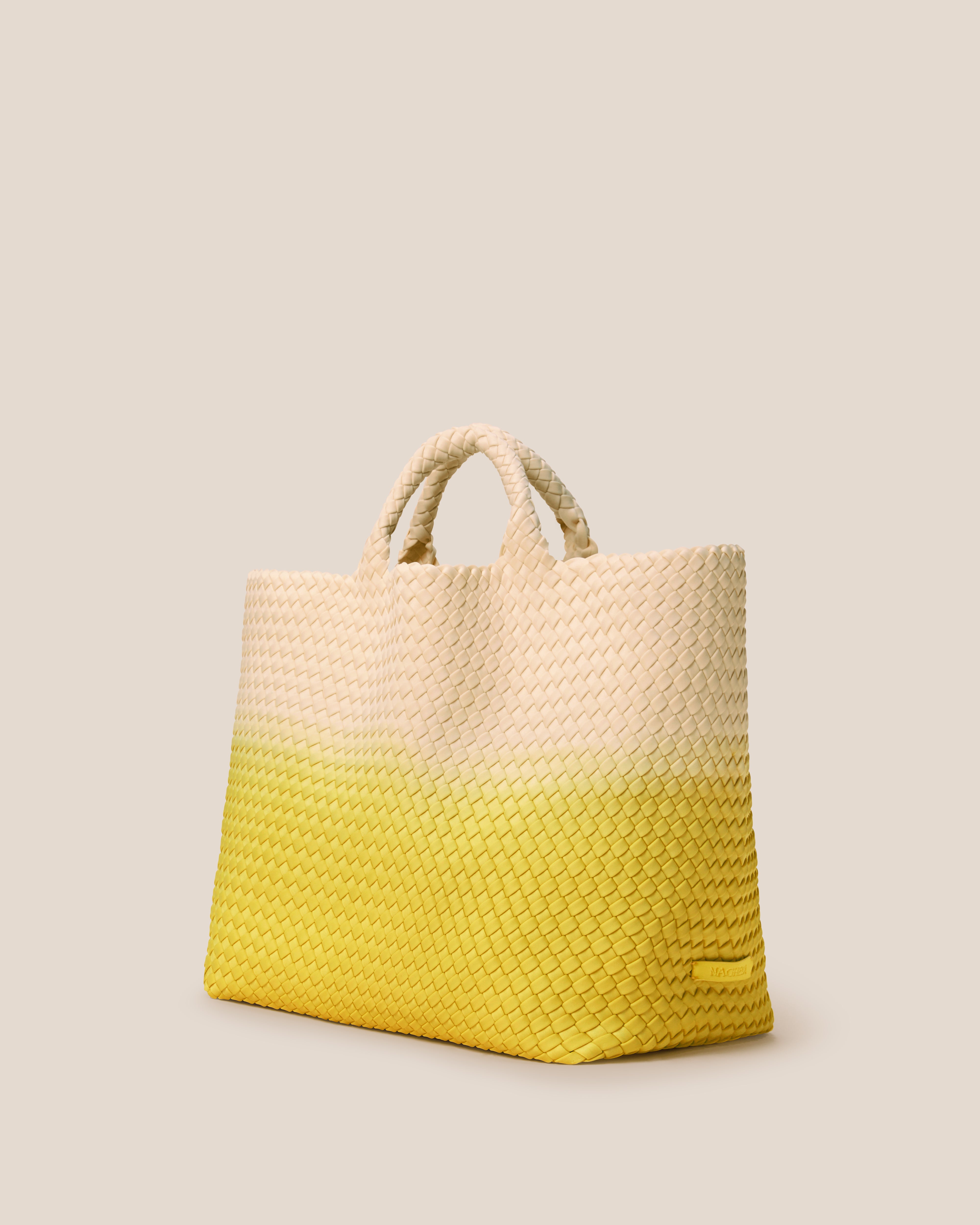 St. Barths Large Tote Dip Dyed | Ginkgo | Side