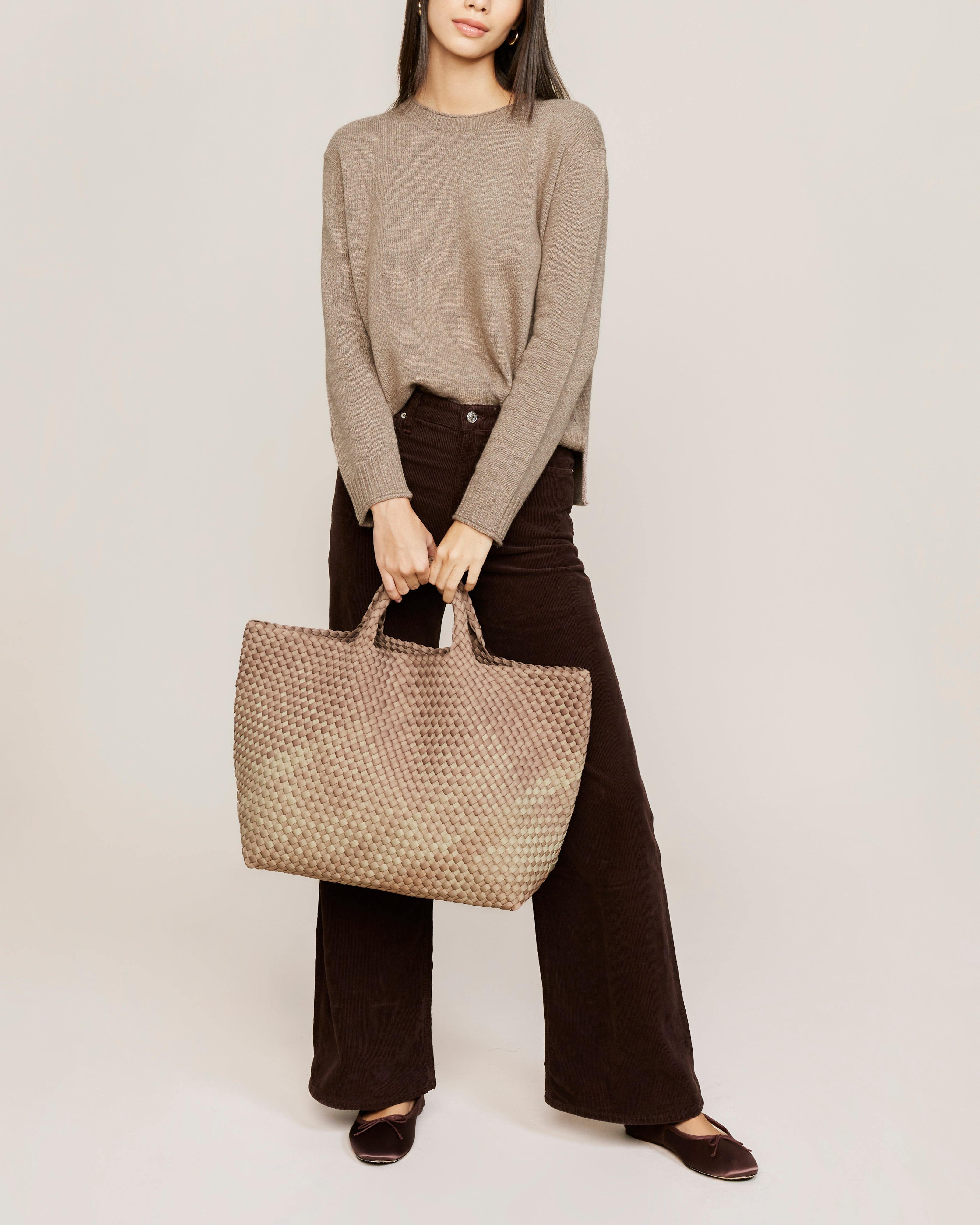 St. Barths Large Tote Hand Dipped Ombre | Bronzed | On Model