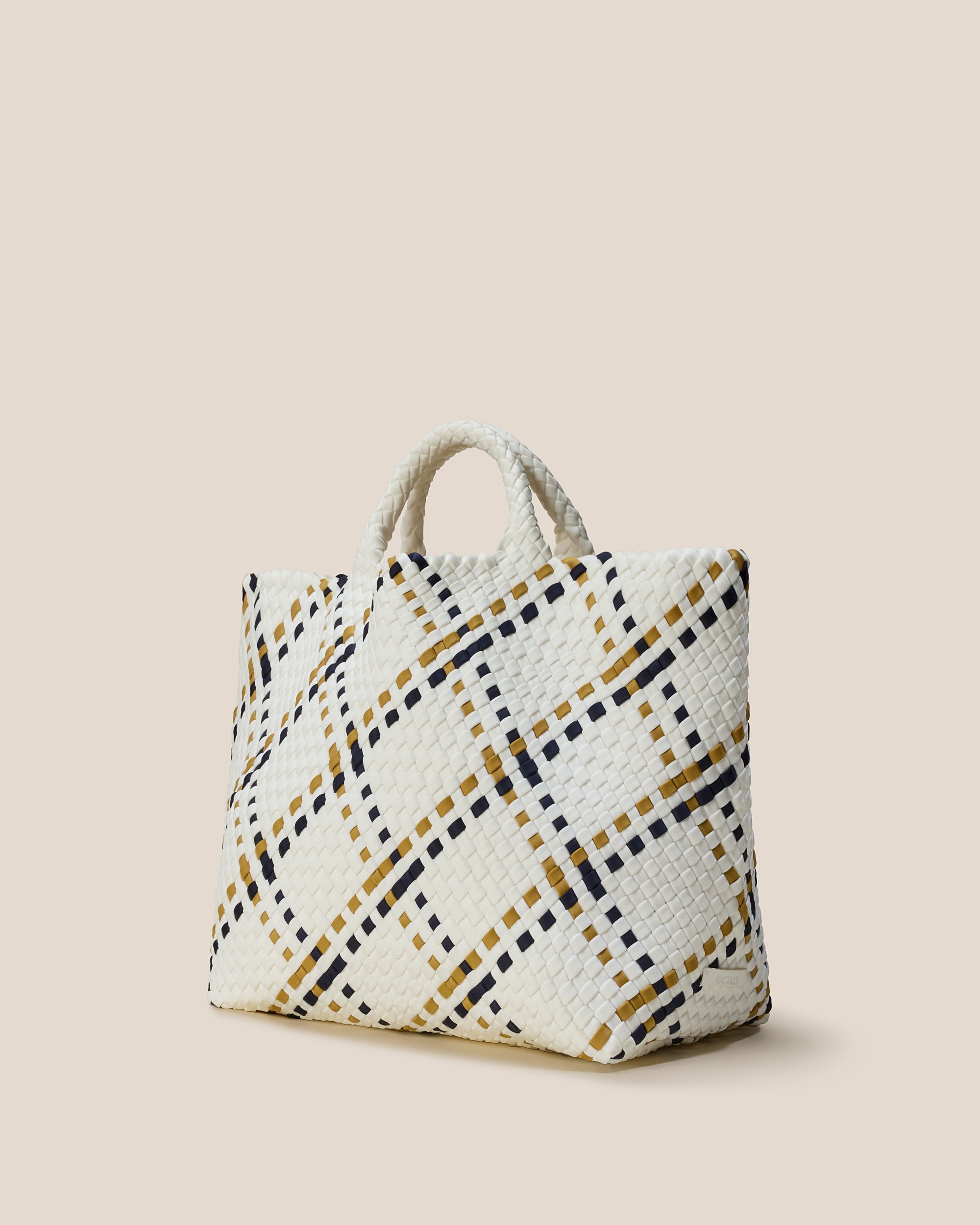 St. Barths Large Tote Plaid in Malibu | Side