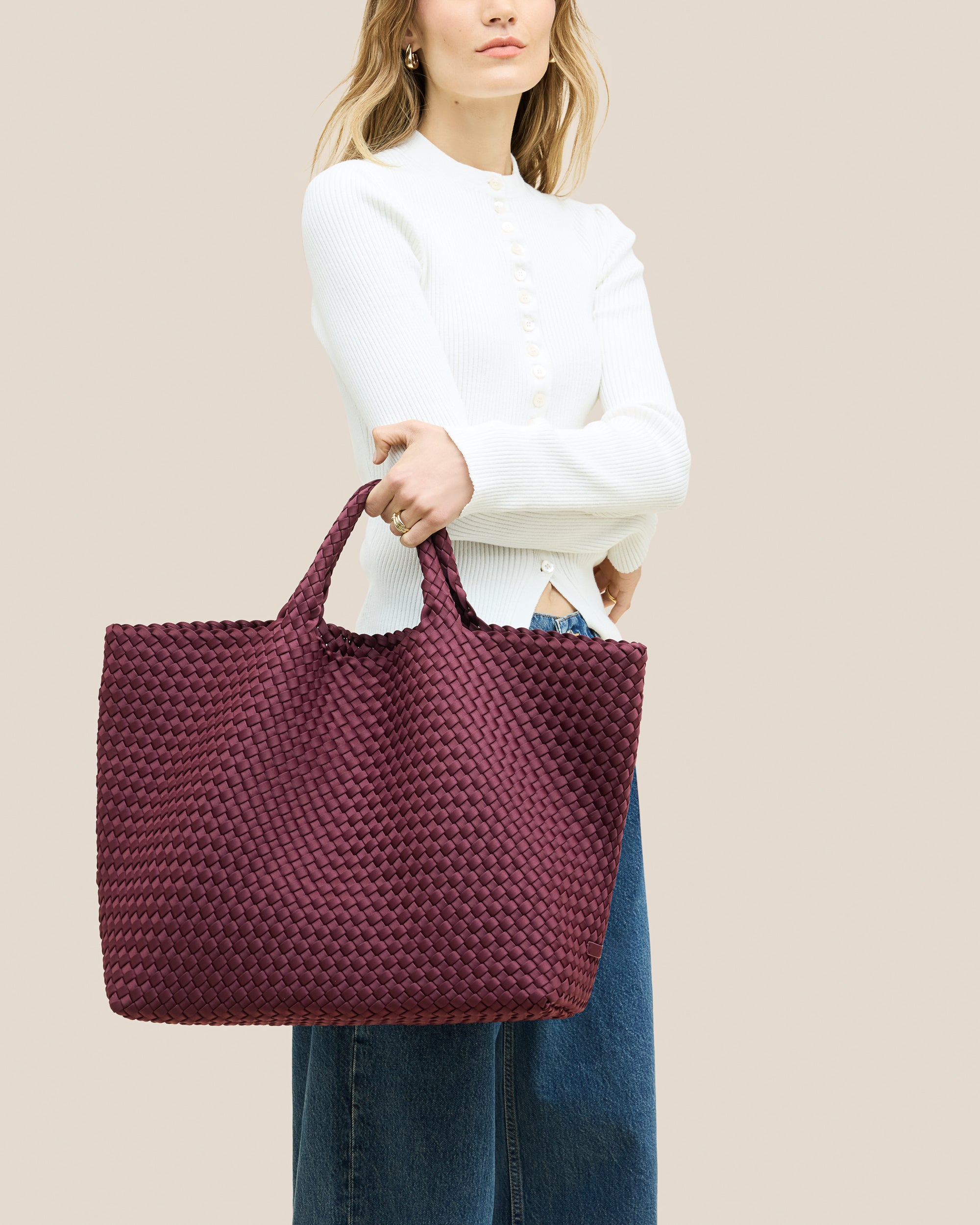 St. Barths Large Tote | Bordeaux