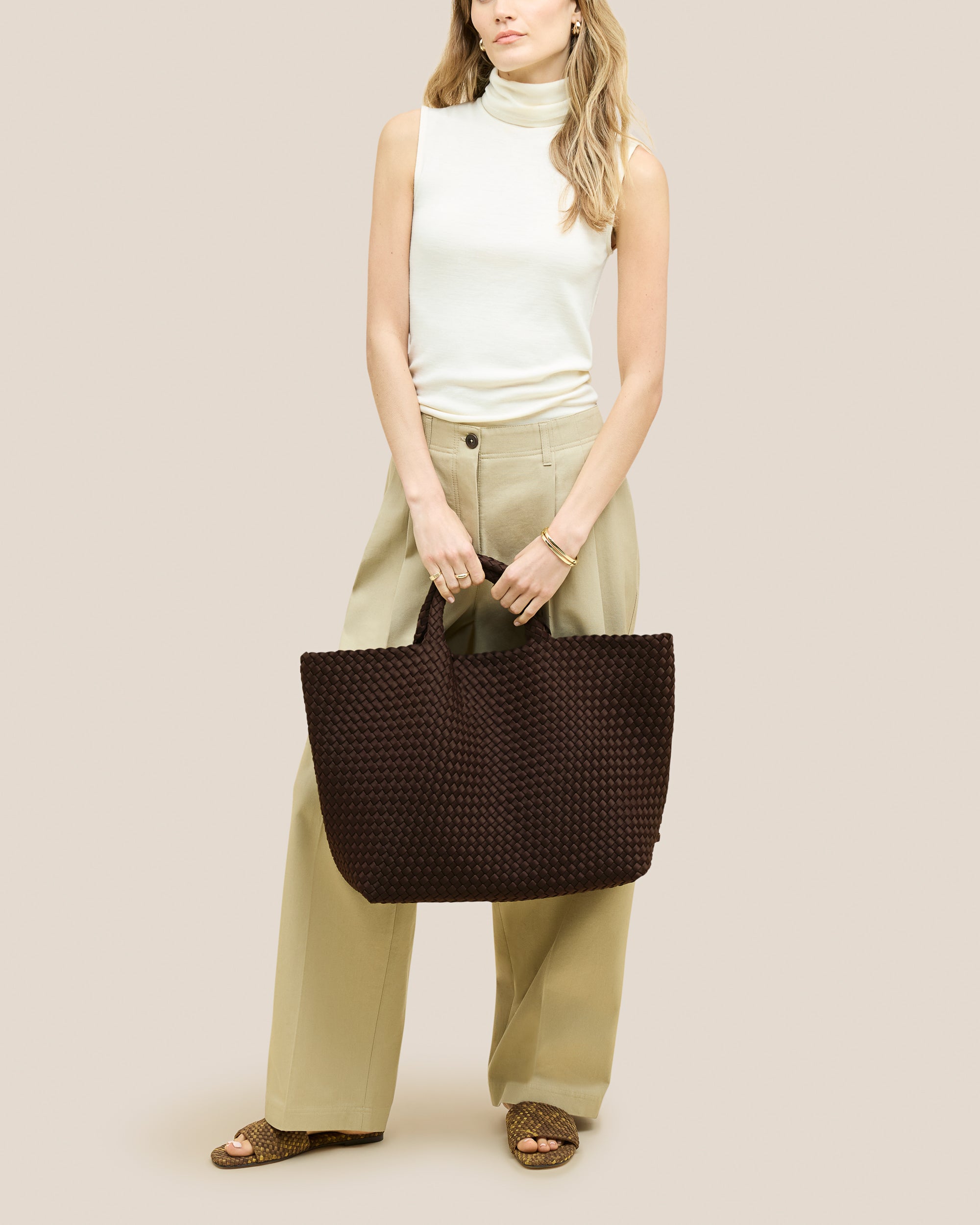 St. Barths Large Tote | Chocolate
