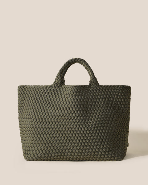 【Naghedi】St. Barths ストラップ & ポーチ付き プチトート StBarths_Large_Tote_Solid_Oliv