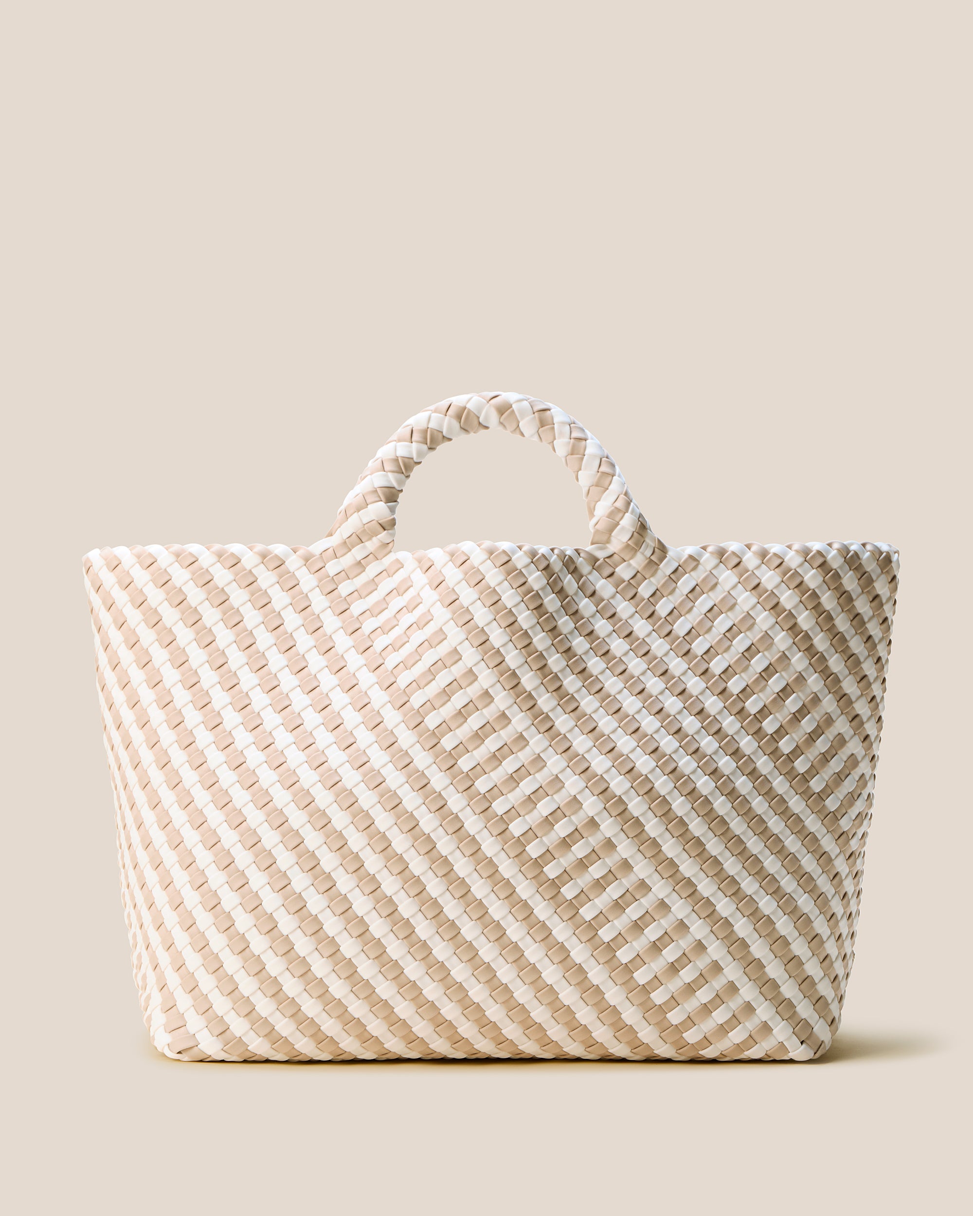 St. Barths Large Tote Striped Geo in Mykonos | Main