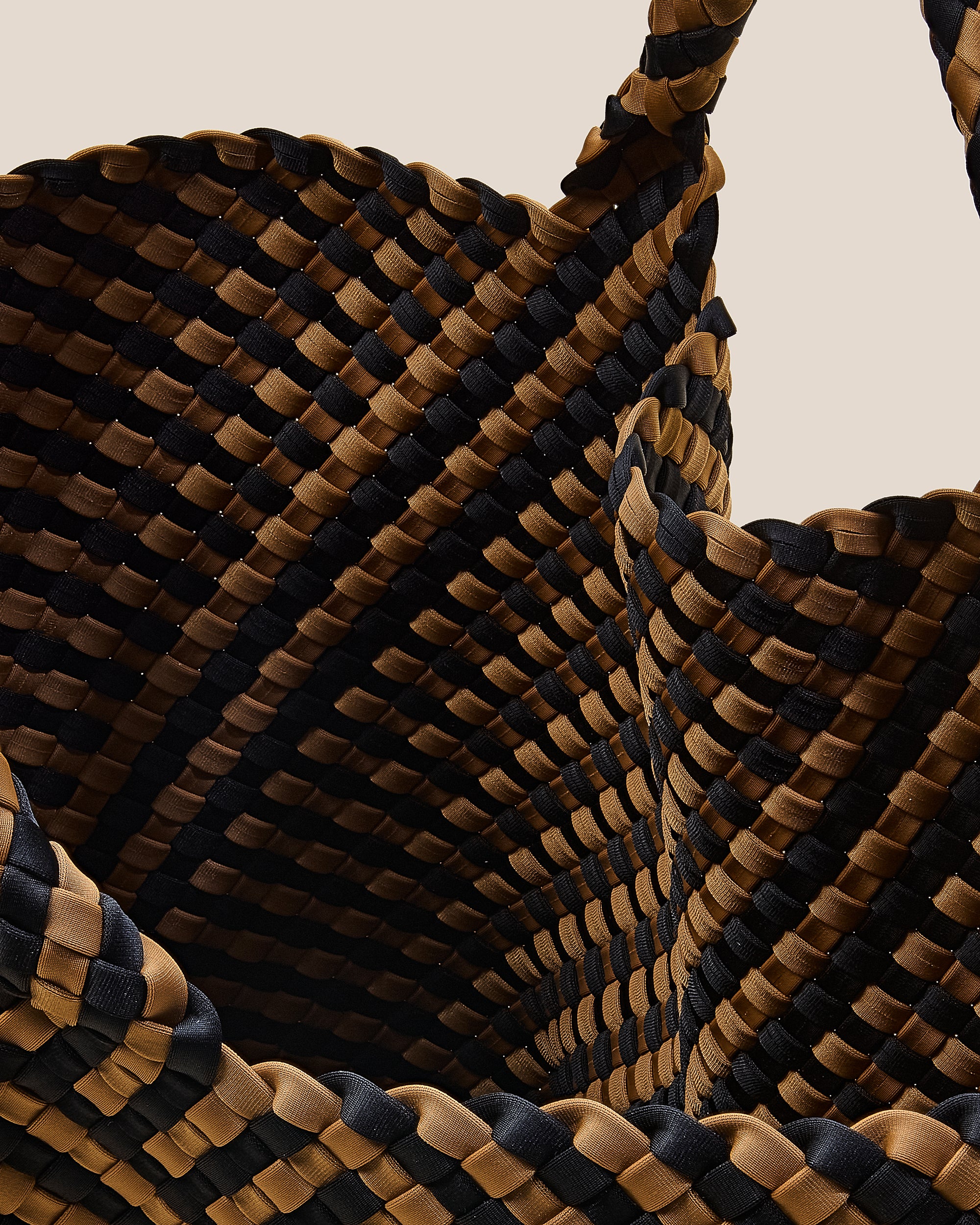 St. Barths Large Tote Striped Geo in Ravenna | Interior